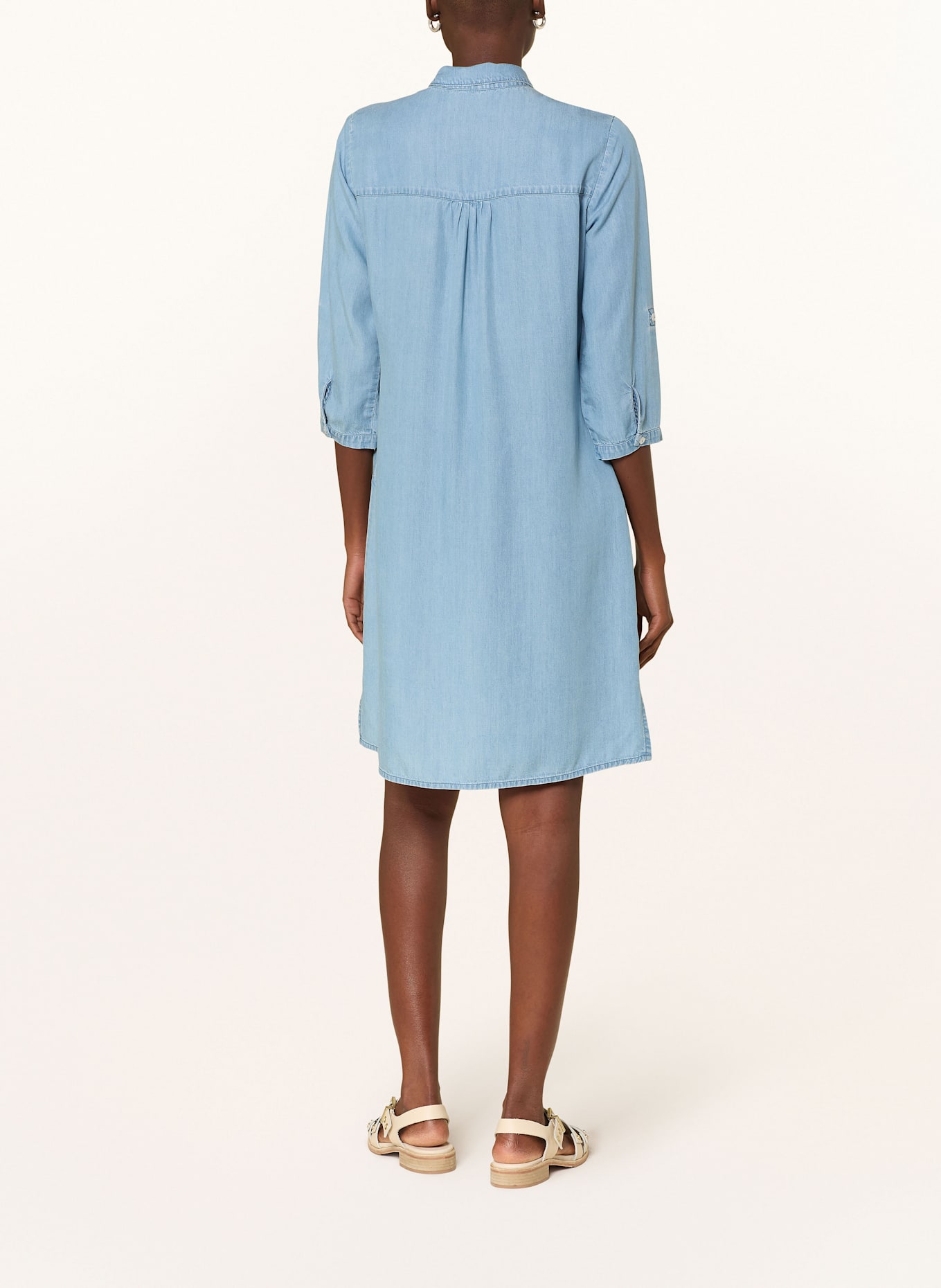 Smith & Soul Denim look shirt dress: LIGHT BLUE