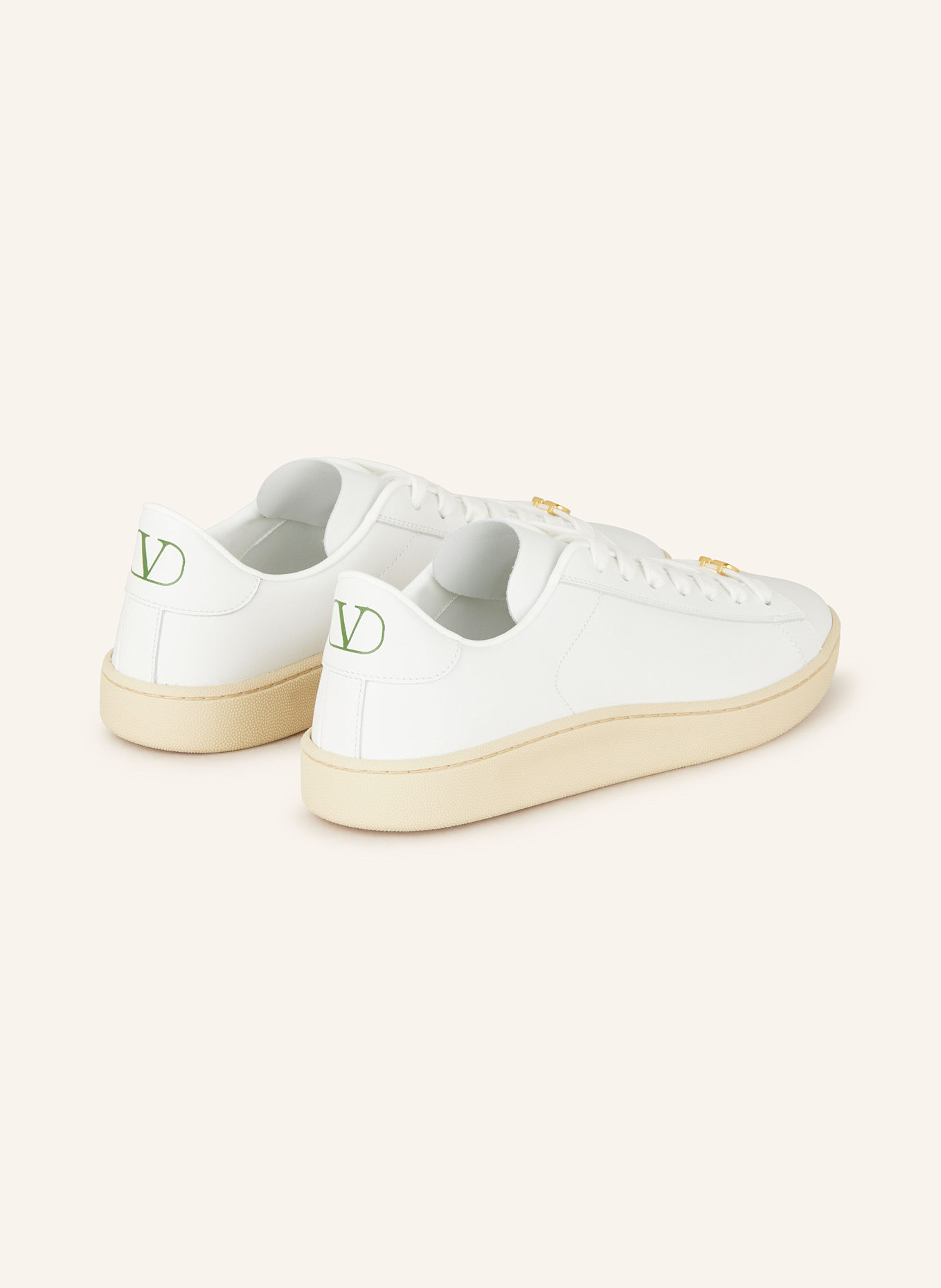VALENTINO GARAVANI Sneaker ROYCO: WEISS / GRÜN