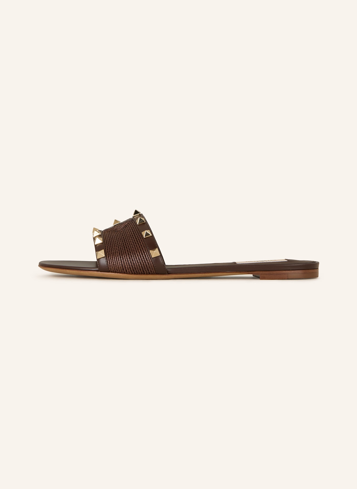 VALENTINO GARAVANI Pantoletten ROCKSTUD: DUNKELBRAUN