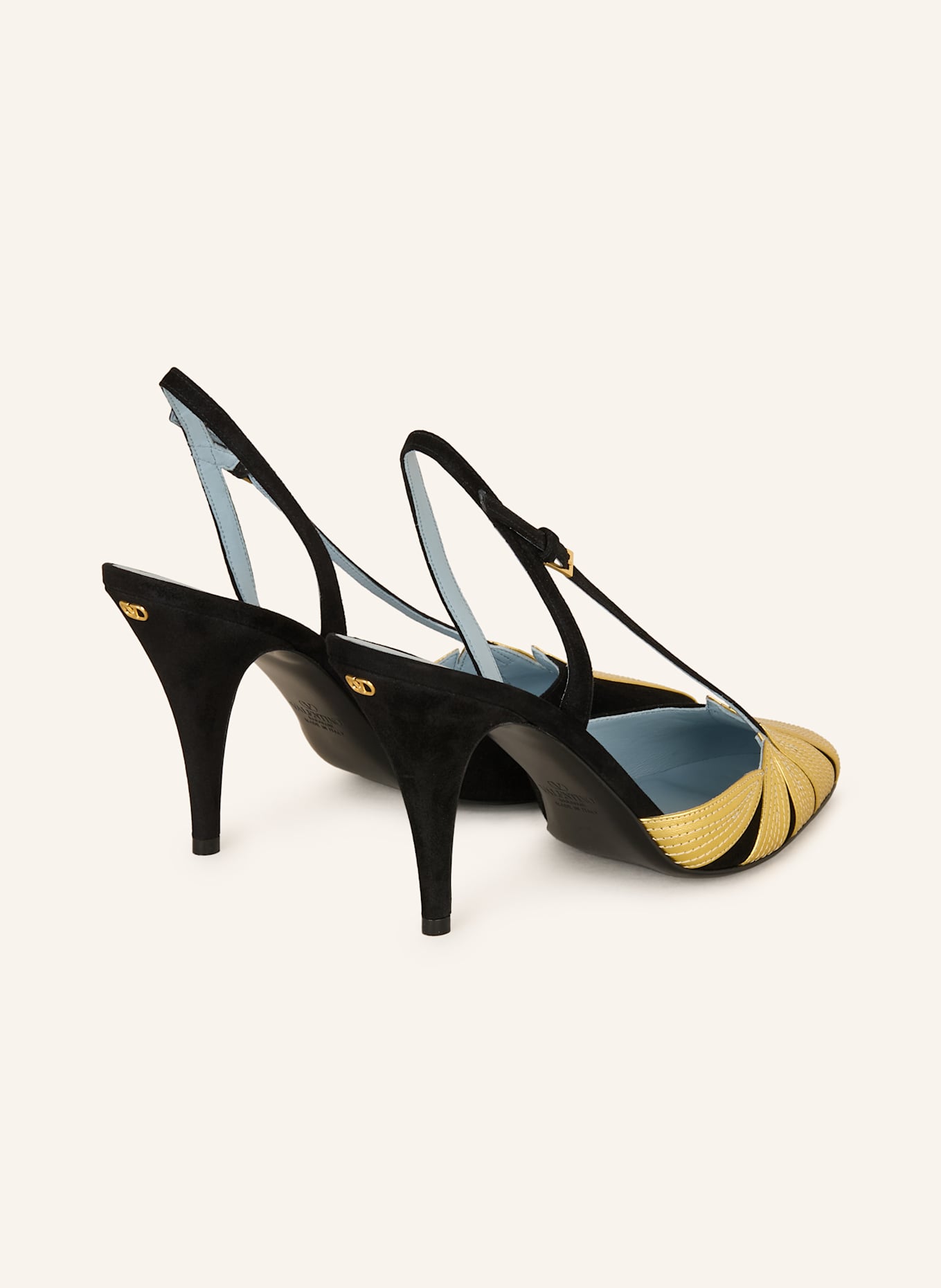 VALENTINO GARAVANI Slingpumps VG FOLIEFOLIAGE: SCHWARZ/ GOLD
