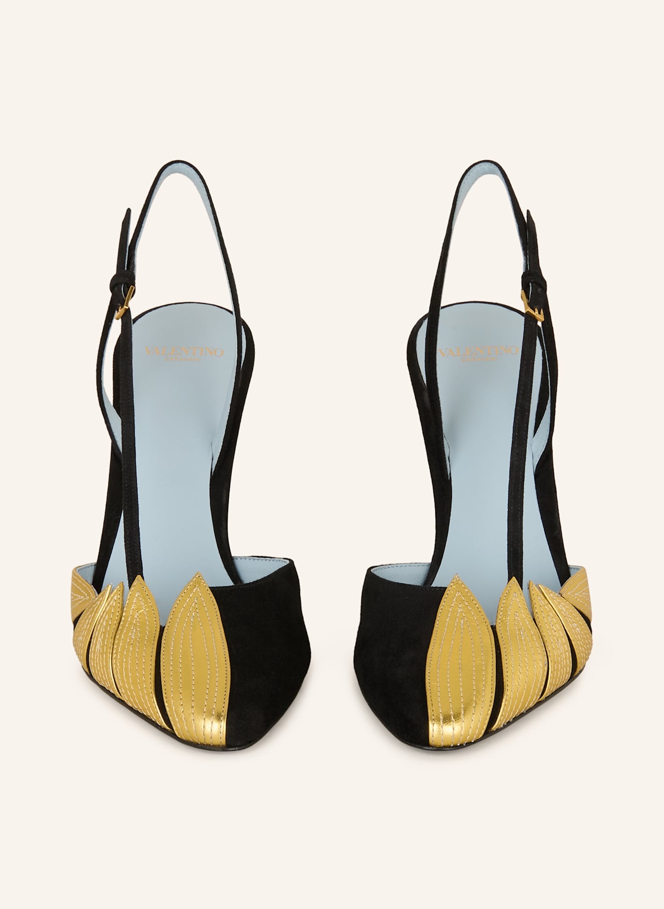 VALENTINO GARAVANI Slingpumps VG FOLIEFOLIAGE: SCHWARZ/ GOLD