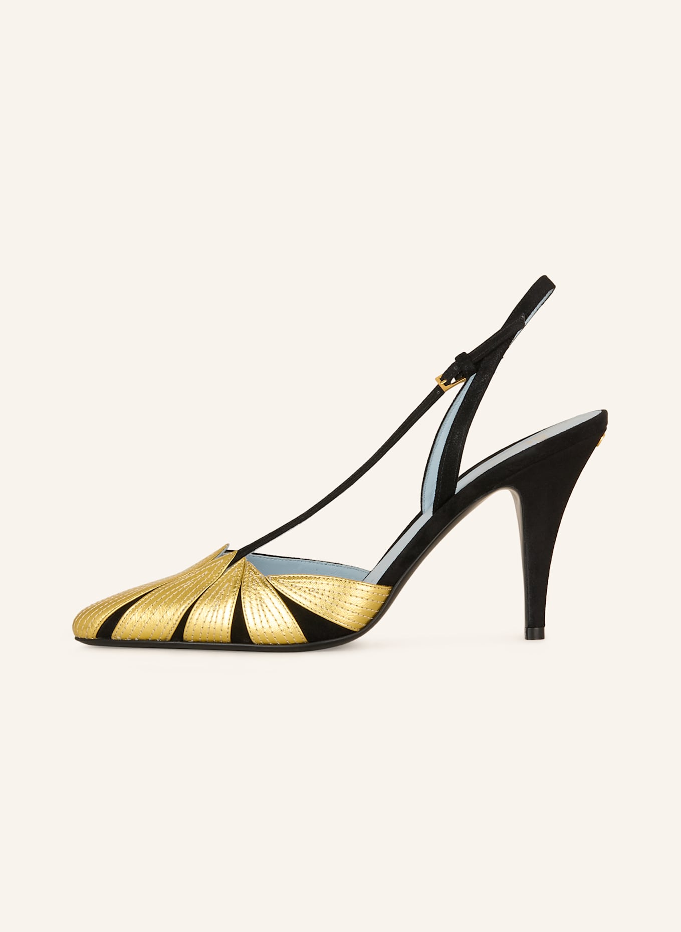 VALENTINO GARAVANI Slingpumps VG FOLIEFOLIAGE: SCHWARZ/ GOLD