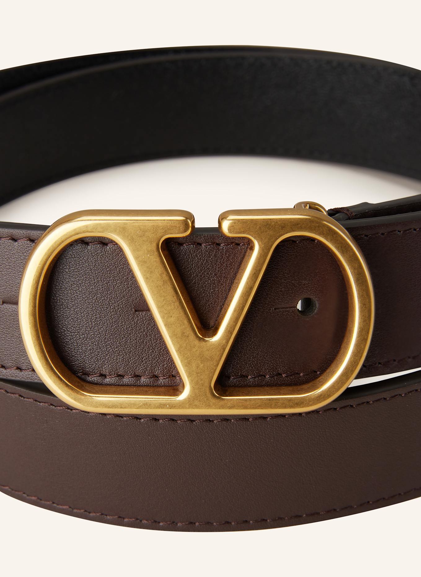 VALENTINO GARAVANI Ledergürtel VLOGO SIGNATURE zum Wenden, Farbe: DUNKELBRAUN (Bild 3)
