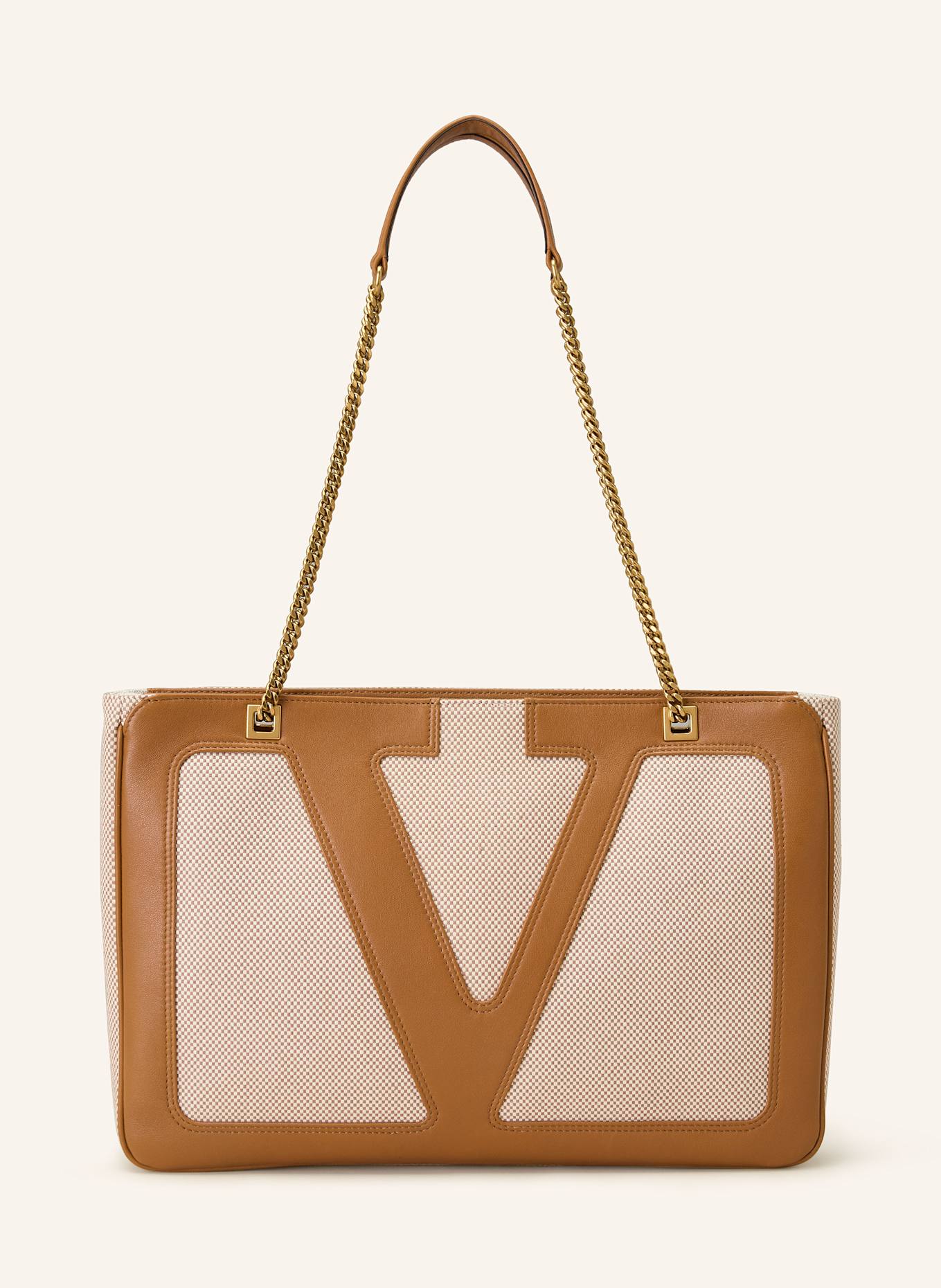 VALENTINO GARAVANI Torba na ramię VIVA SUPERSTAR MEDIUM: BIAŁY/ BRĄZOWY