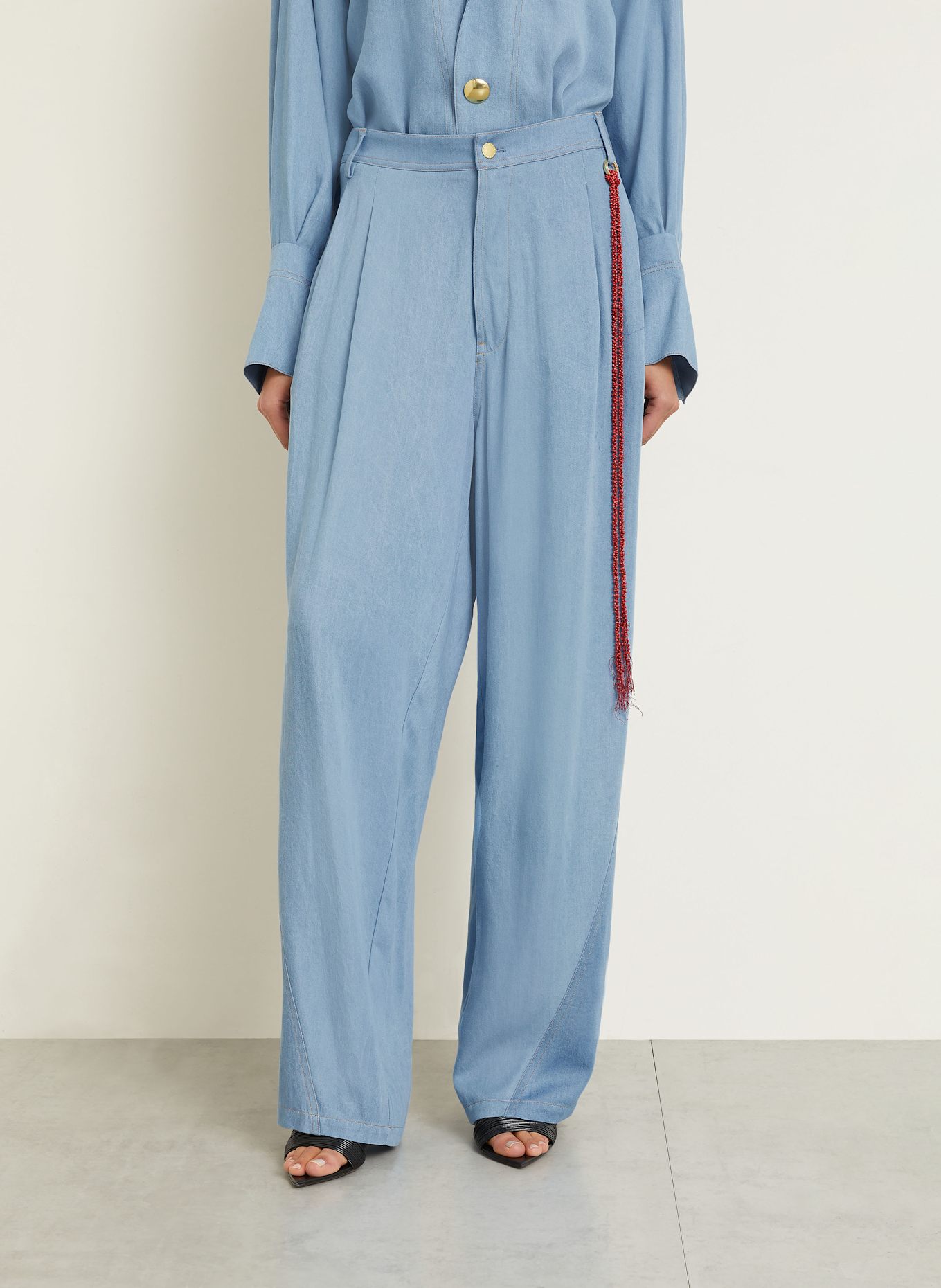 DARKPARK Marlenehose PHEBE: HELLBLAU