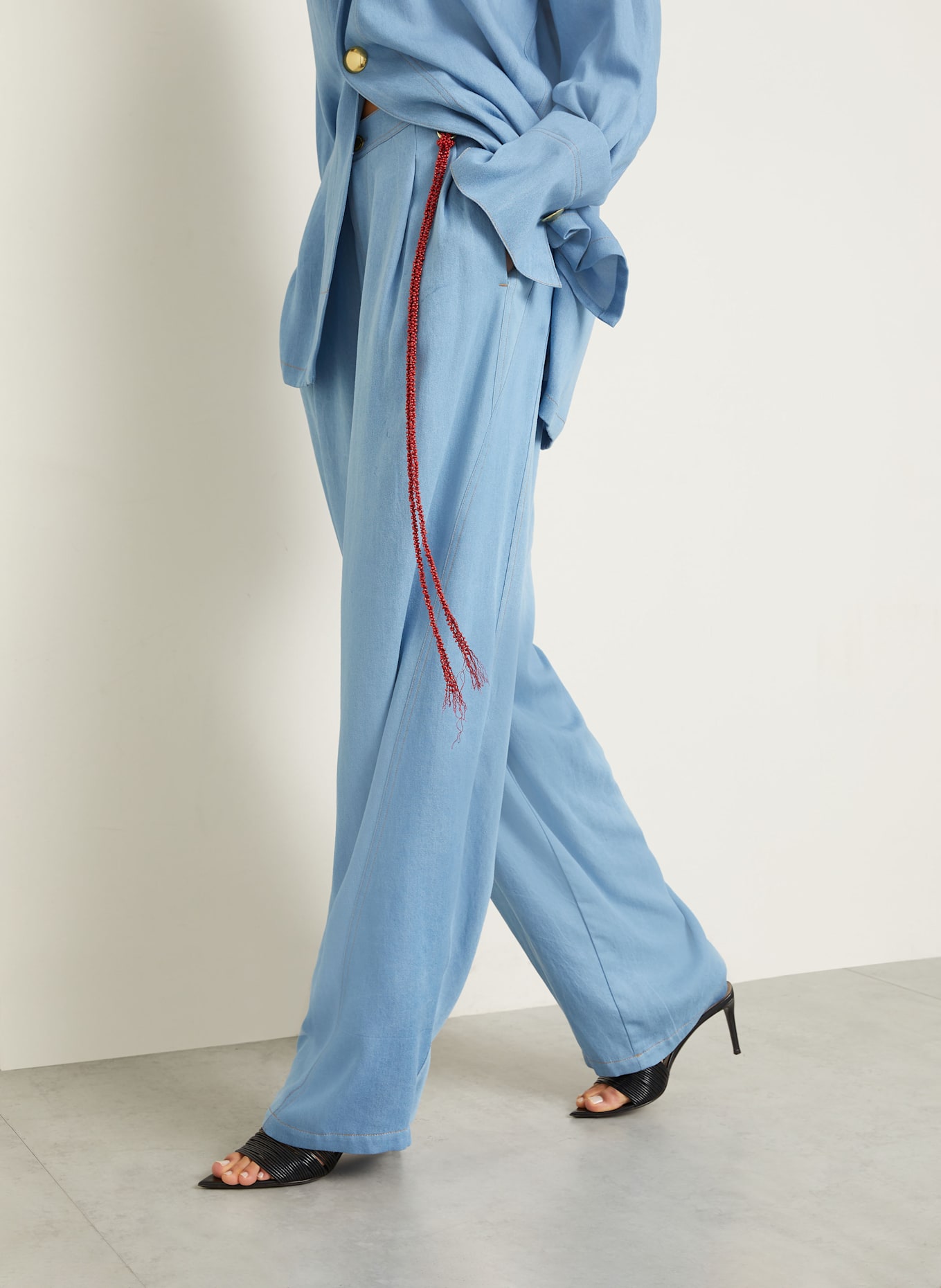 DARKPARK Marlenehose PHEBE: HELLBLAU