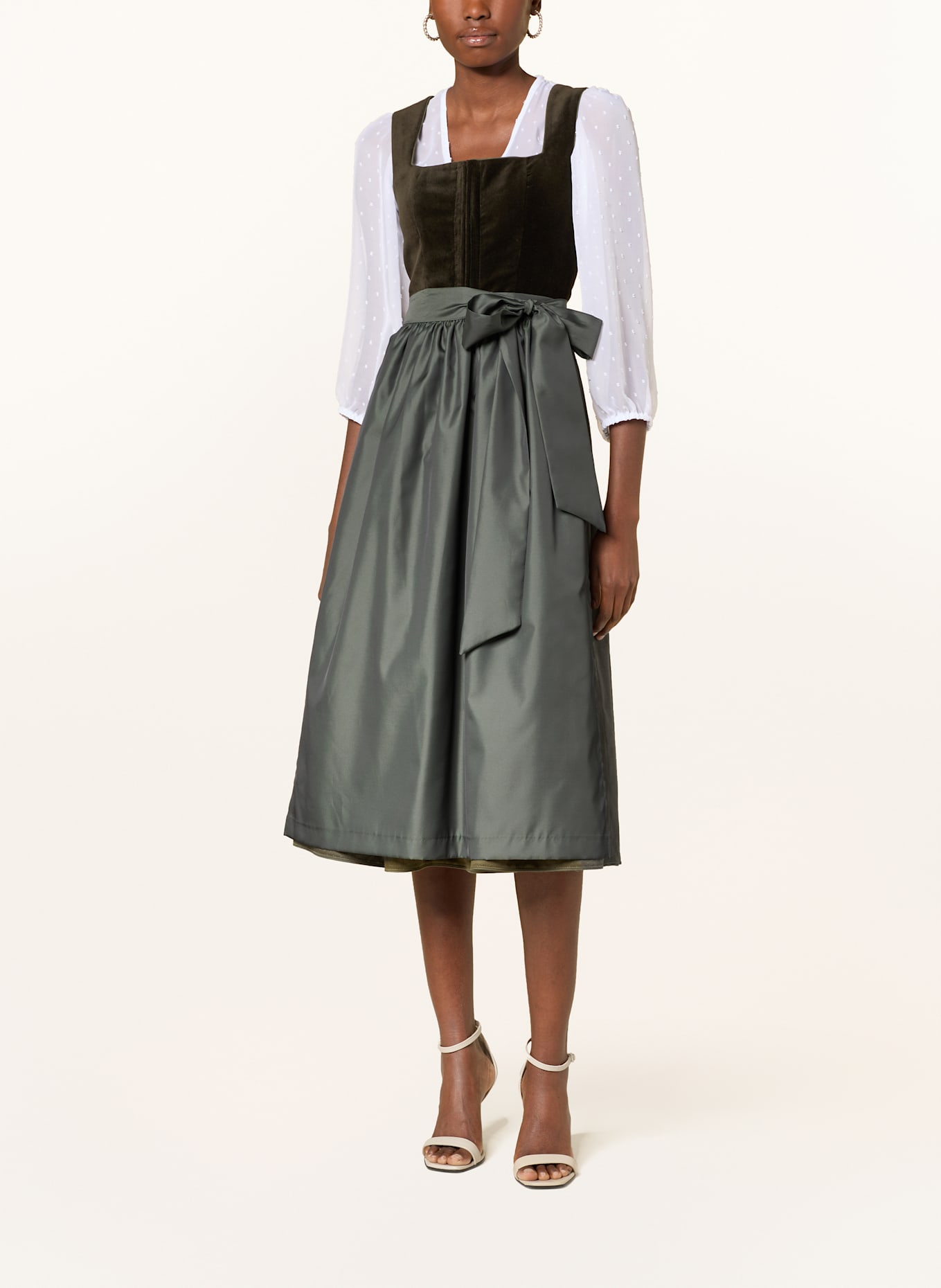 ALISSA BY KINGA MATHE Dirndl blouse LEA with 3/4 sleeves: WHITE