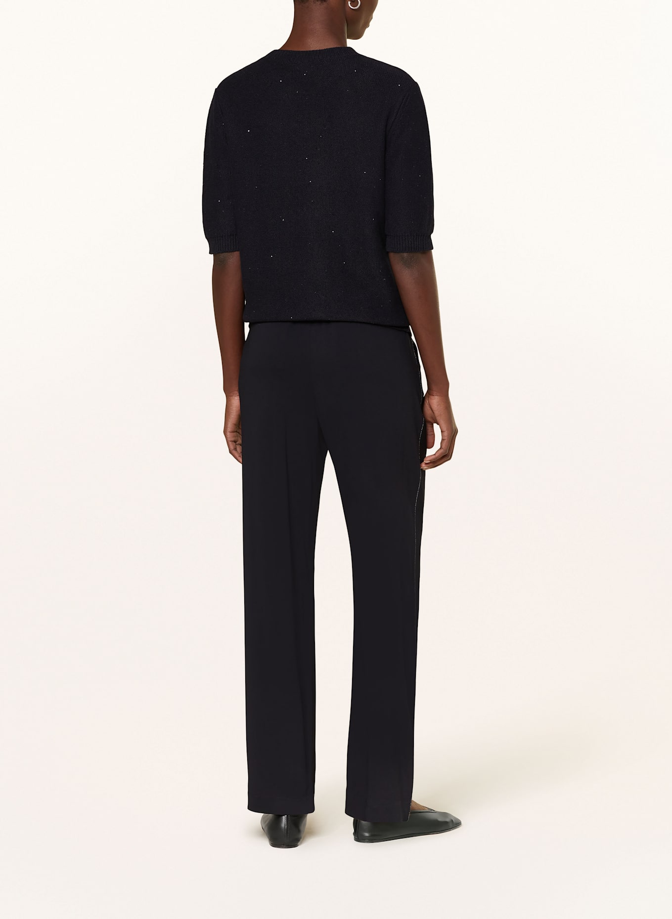 FABIANA FILIPPI Hose mit Schmucksteinen: DUNKELBLAU