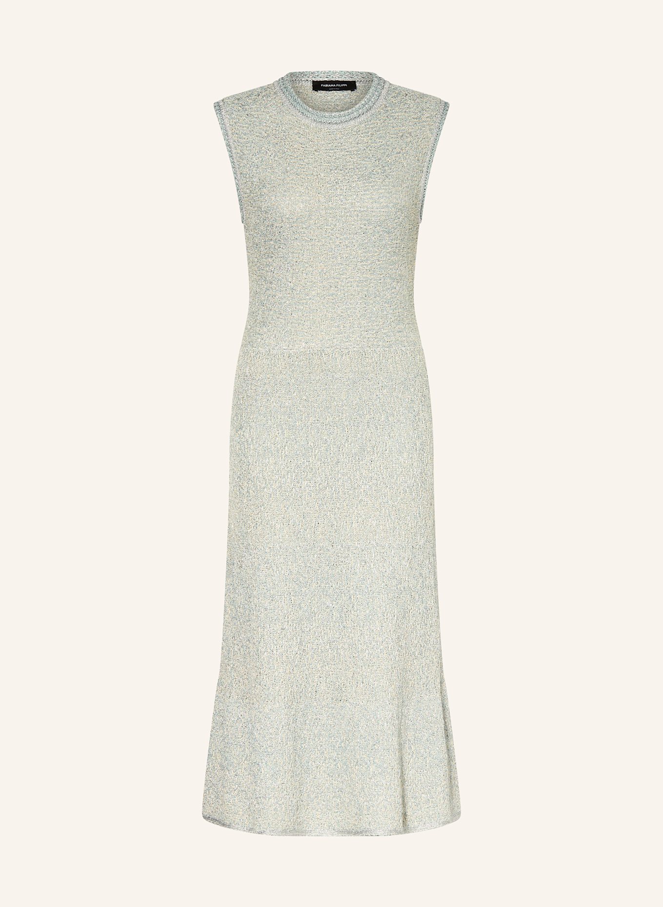 FABIANA FILIPPI Strickkleid mit Glitzergarn: MINT / ECRU