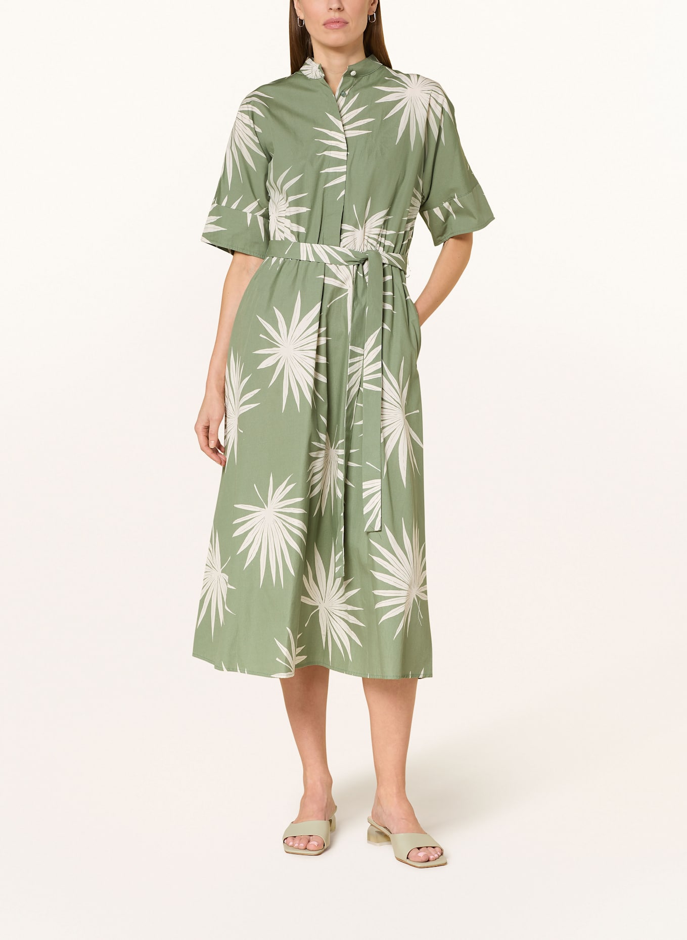 oui Kleid: HELLGRÜN / WEISS