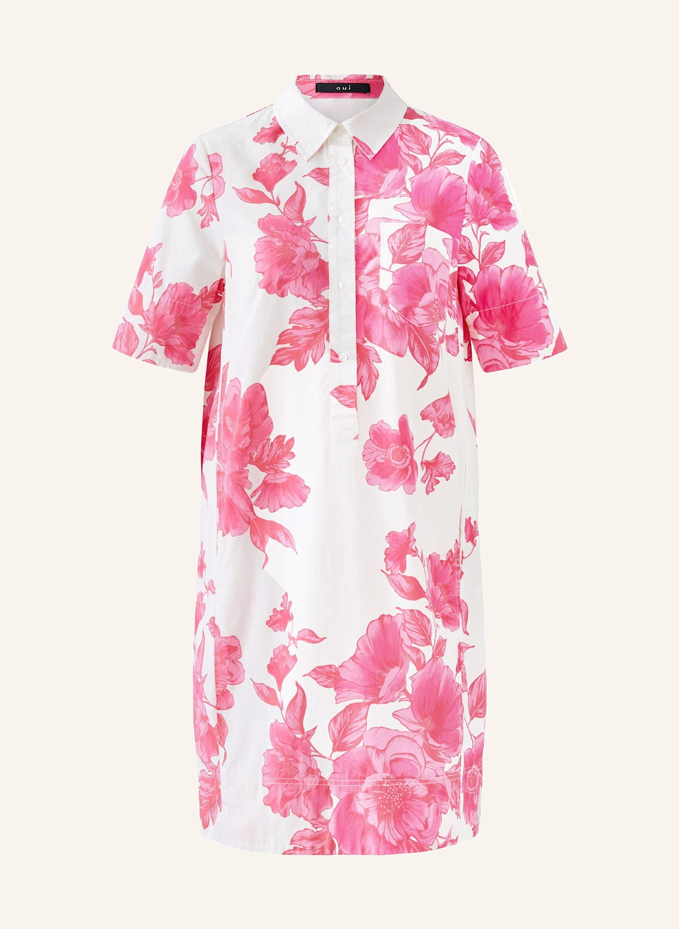 oui Hemdblusenkleid: WEISS/ PINK