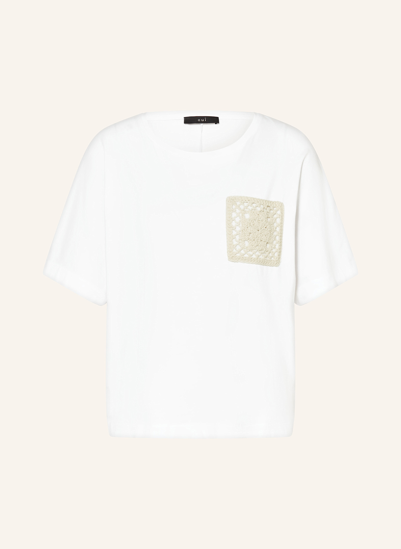 oui T-Shirt: WEISS/ CREME