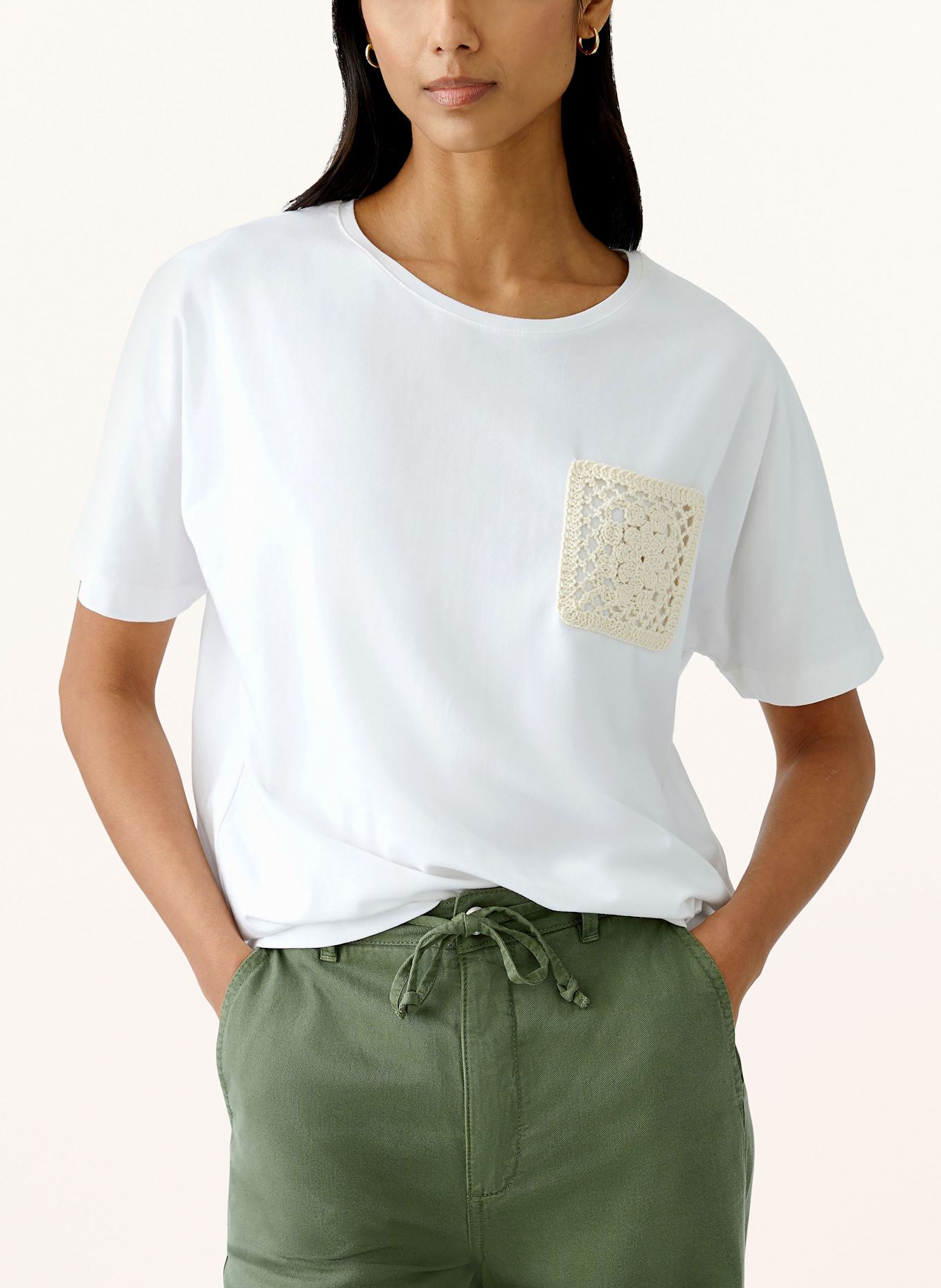 oui T-Shirt: WEISS/ CREME