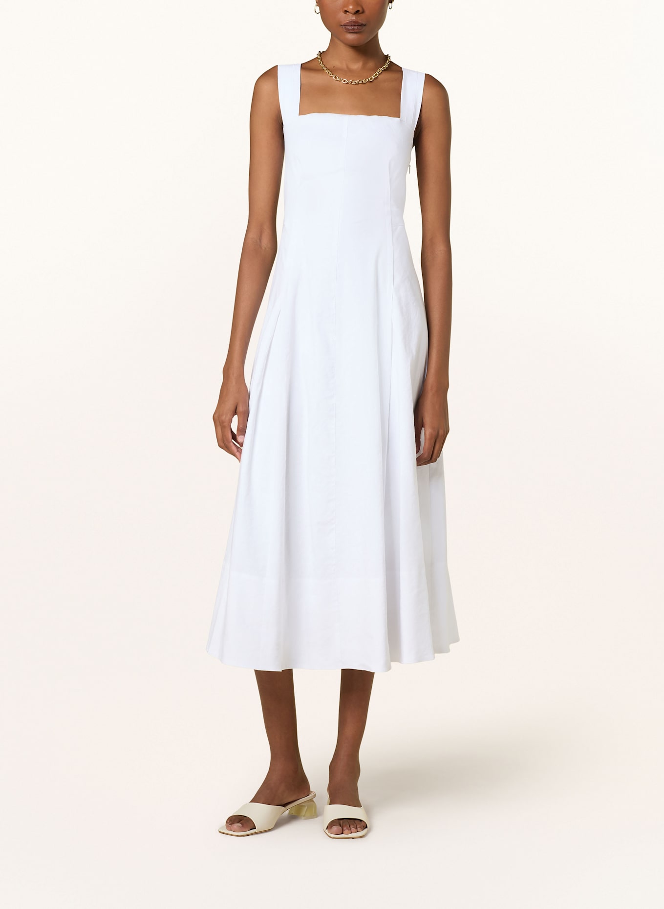 VINCE Kleid CAMI mit Leinen: HELLGRAU