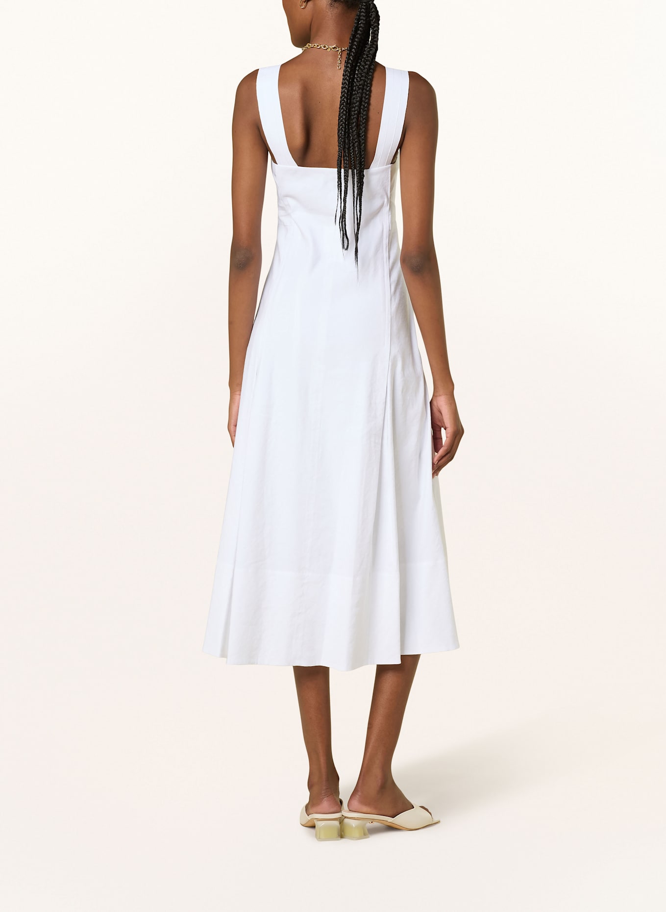 VINCE Kleid CAMI mit Leinen: HELLGRAU