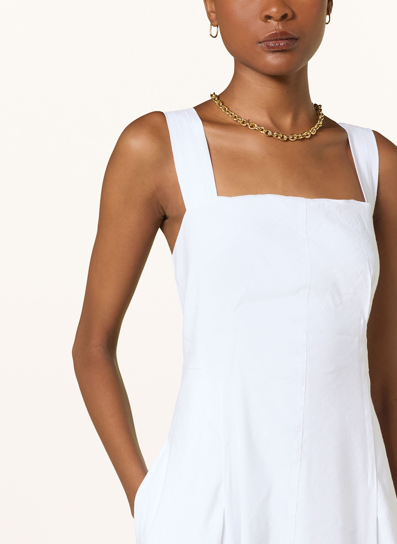 VINCE Kleid CAMI mit Leinen: HELLGRAU