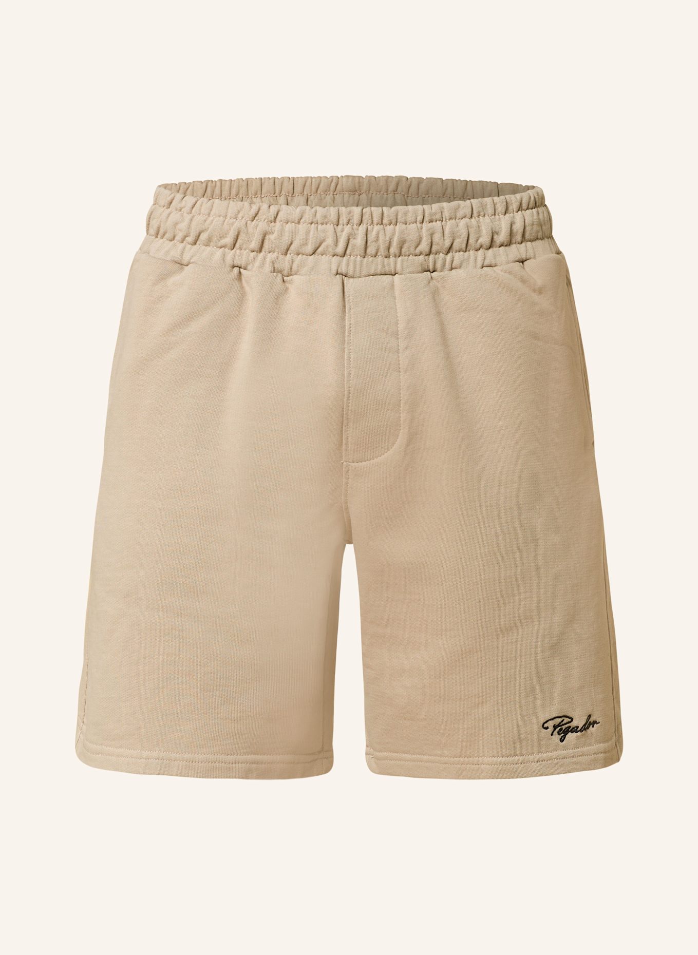 PEGADOR Sweat shorts fitted SIGNAR: BEIGE