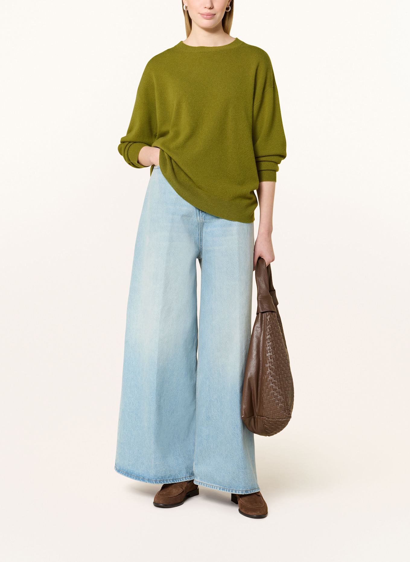 darling harbour Cashmere-Pullover: lodengrün