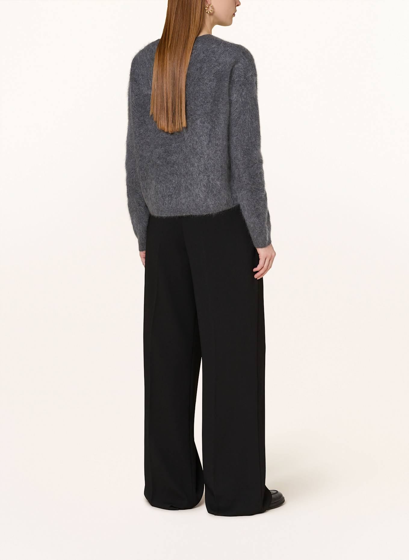 darling harbour Cashmere-Pullover: DUNKELGRAU MELANGE