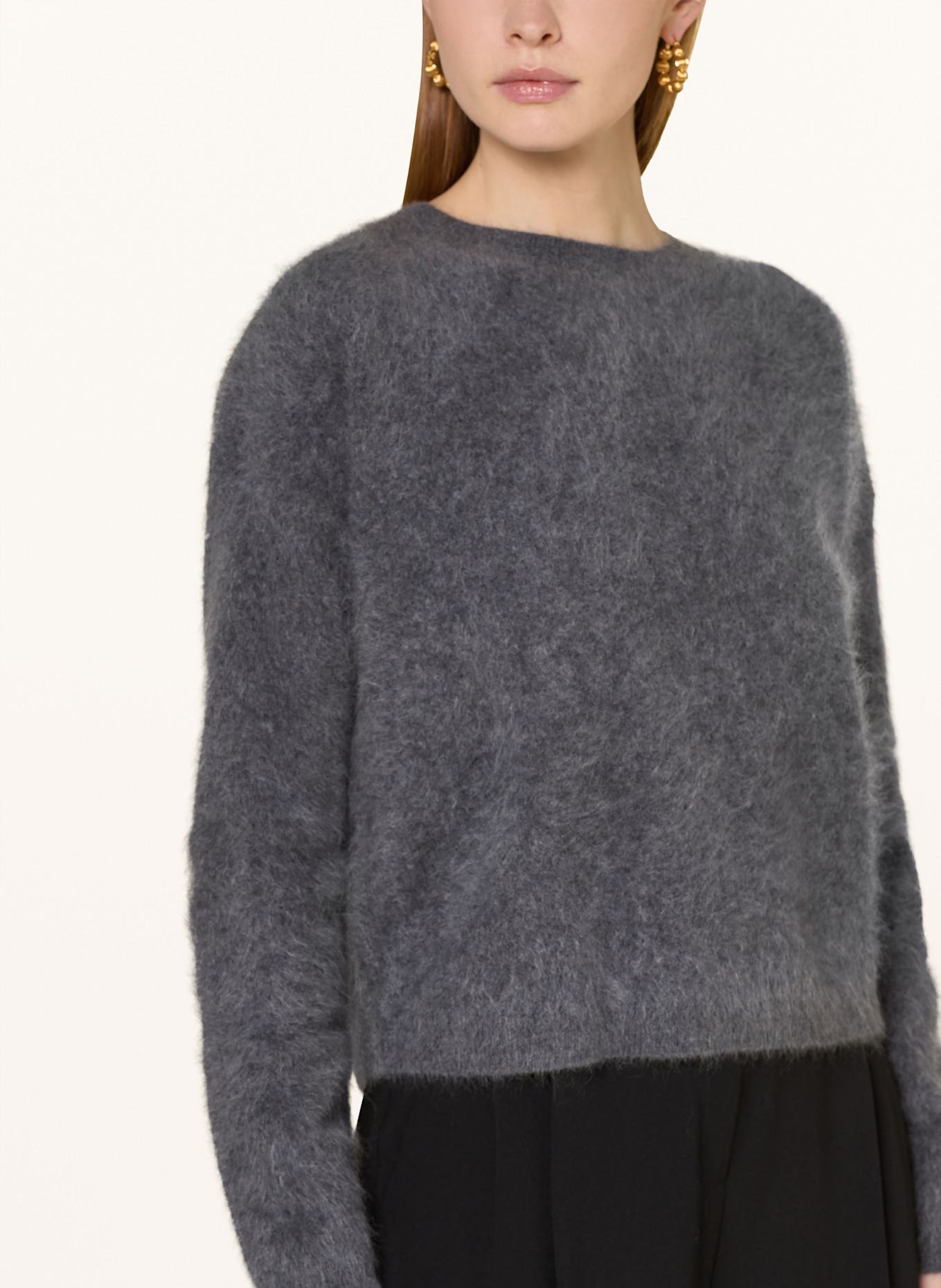 darling harbour Cashmere-Pullover: DUNKELGRAU MELANGE