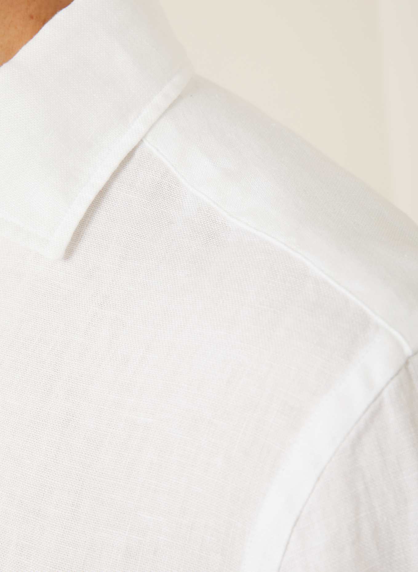 RALPH LAUREN PURPLE LABEL Leinenhemd Regular Fit: WEISS