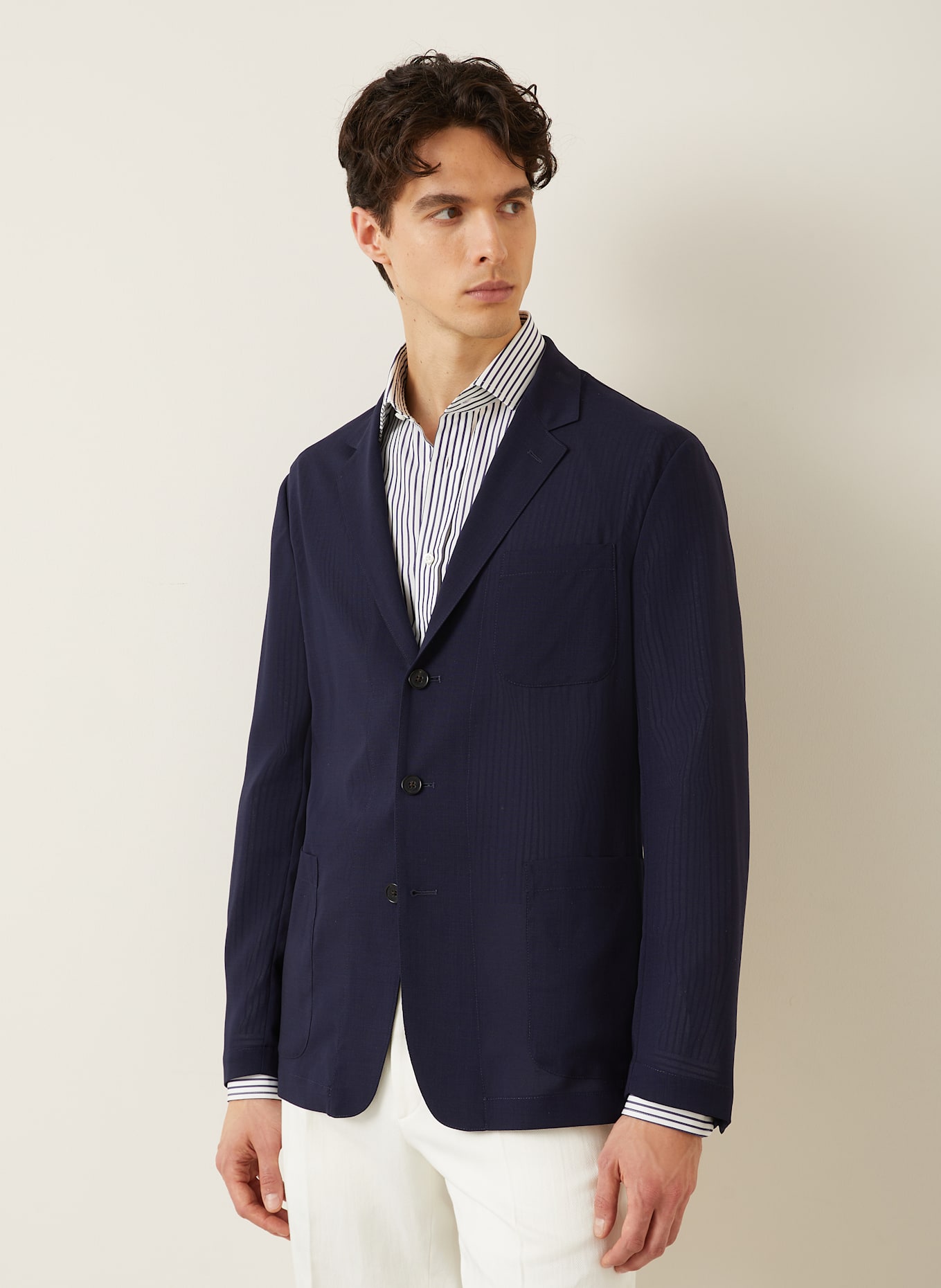 RALPH LAUREN PURPLE LABEL Tailored jacket regular fit: DARK BLUE