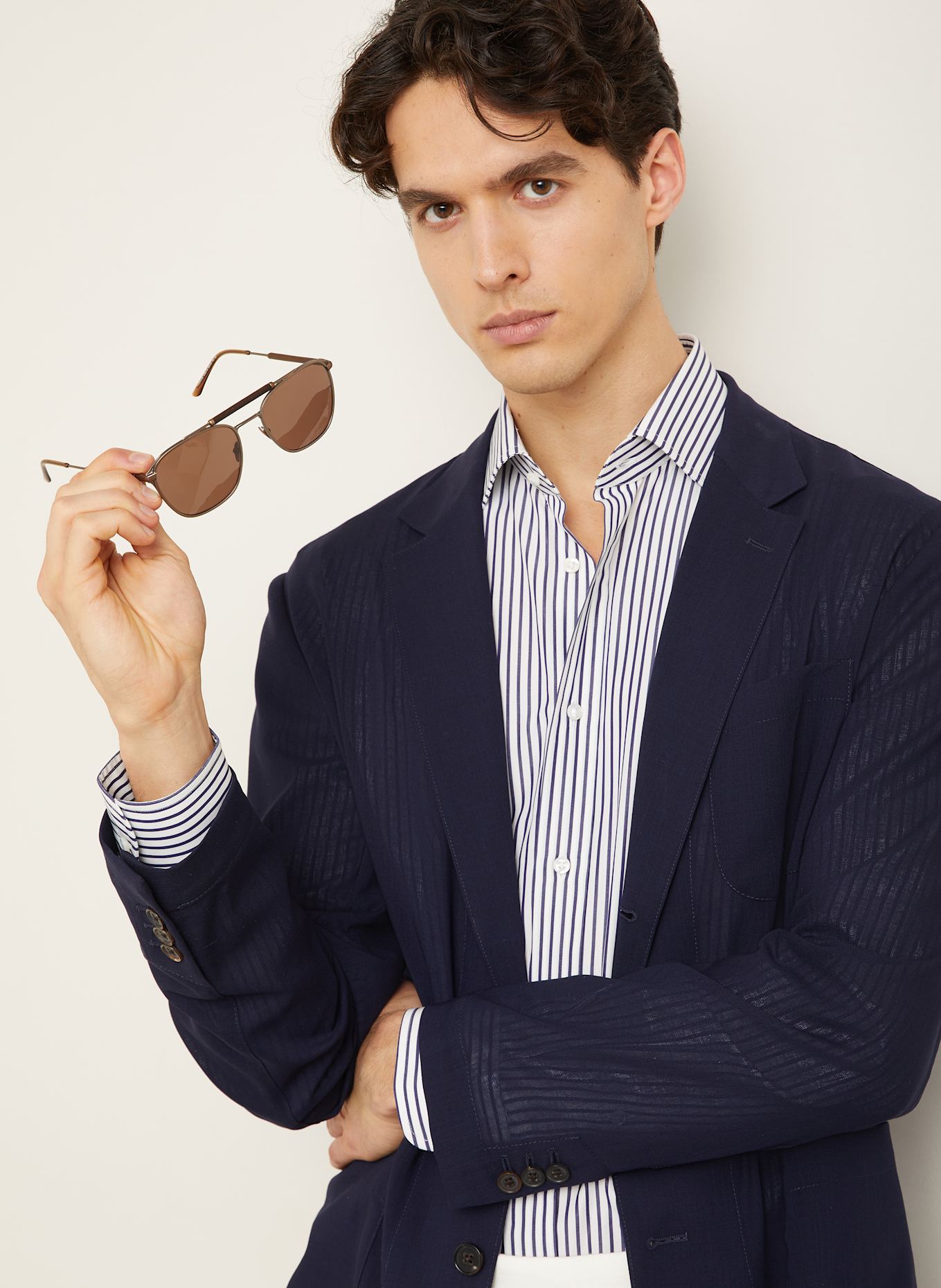 RALPH LAUREN PURPLE LABEL Tailored jacket regular fit: DARK BLUE