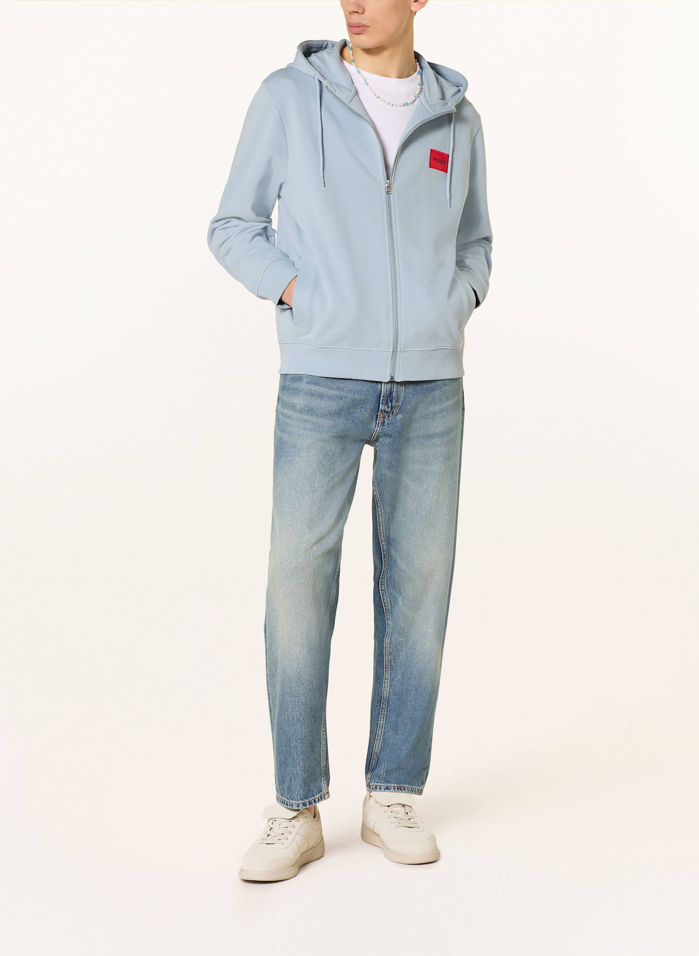HUGO Veste sweat DAPLE: BLEU CLAIR