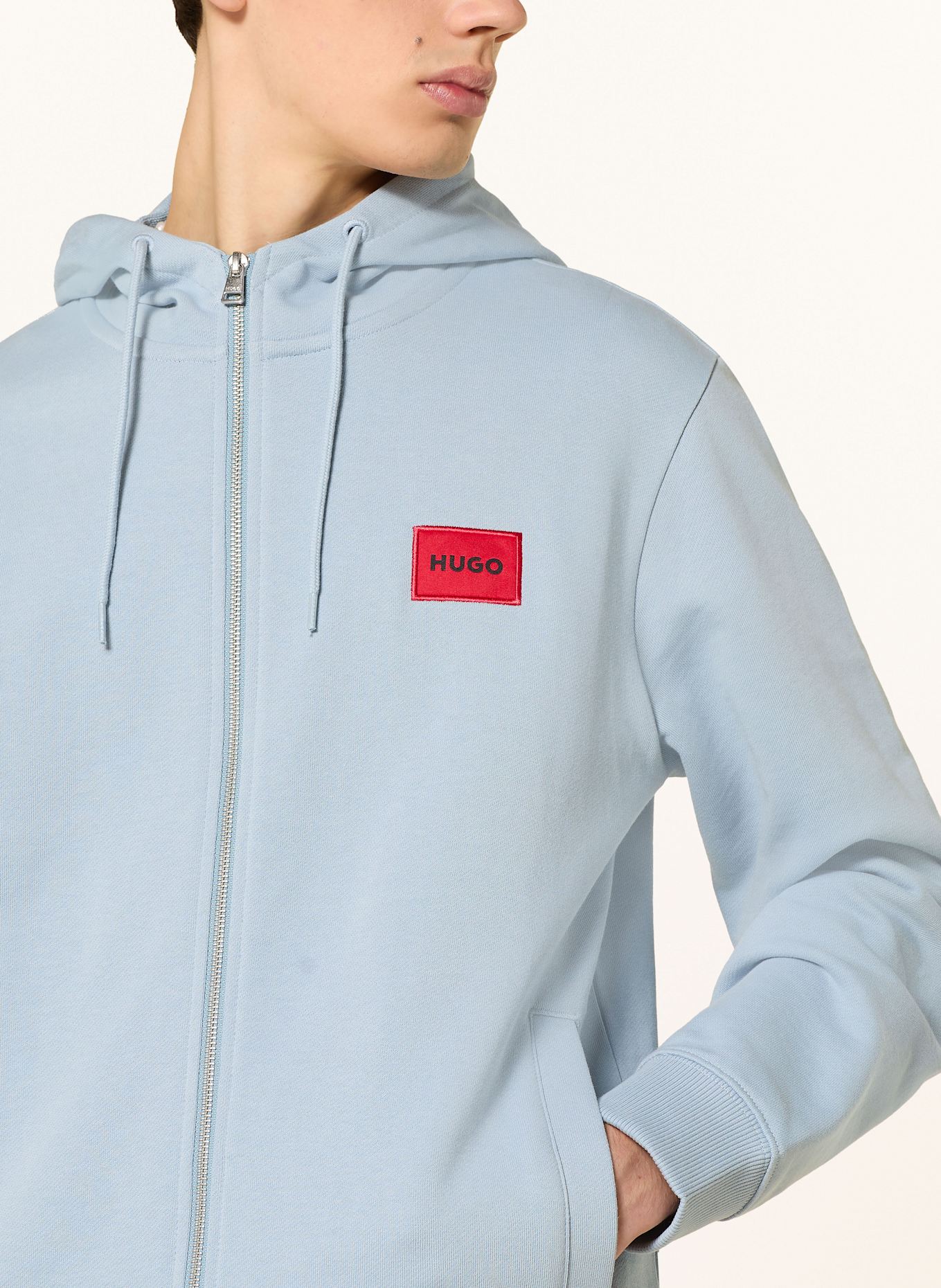 HUGO Veste sweat DAPLE: BLEU CLAIR