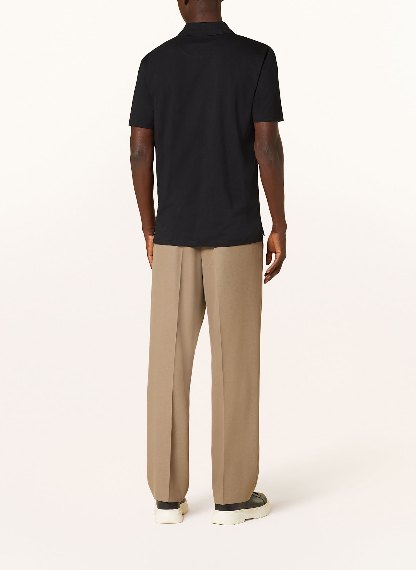 HUGO Koszulka polo z dżerseju DEKOK regular fit: CZARNY