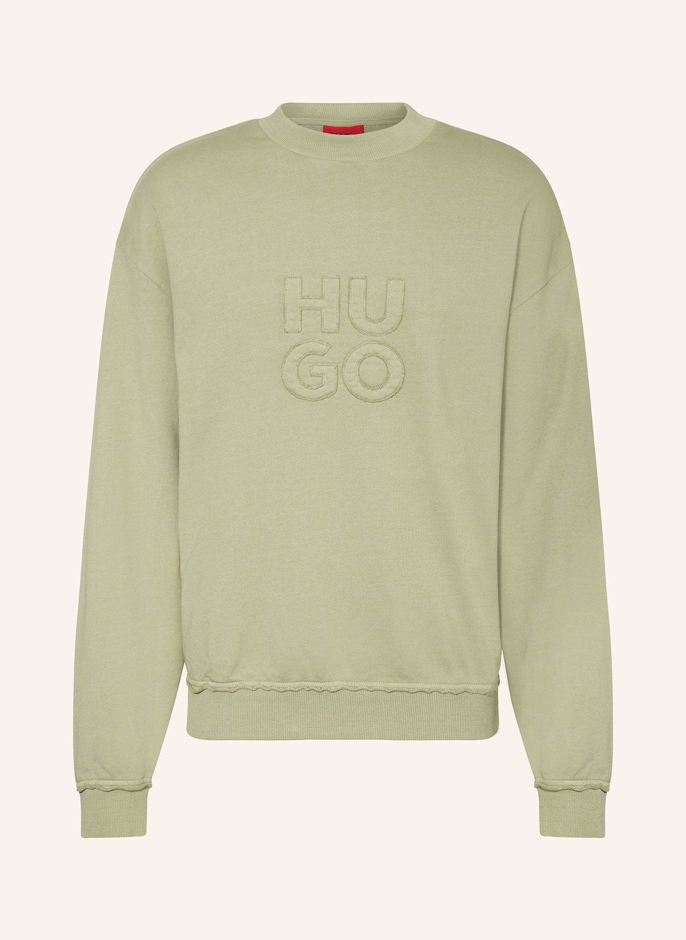 HUGO DISTRESO" sweatshirt: LIGHT GREEN