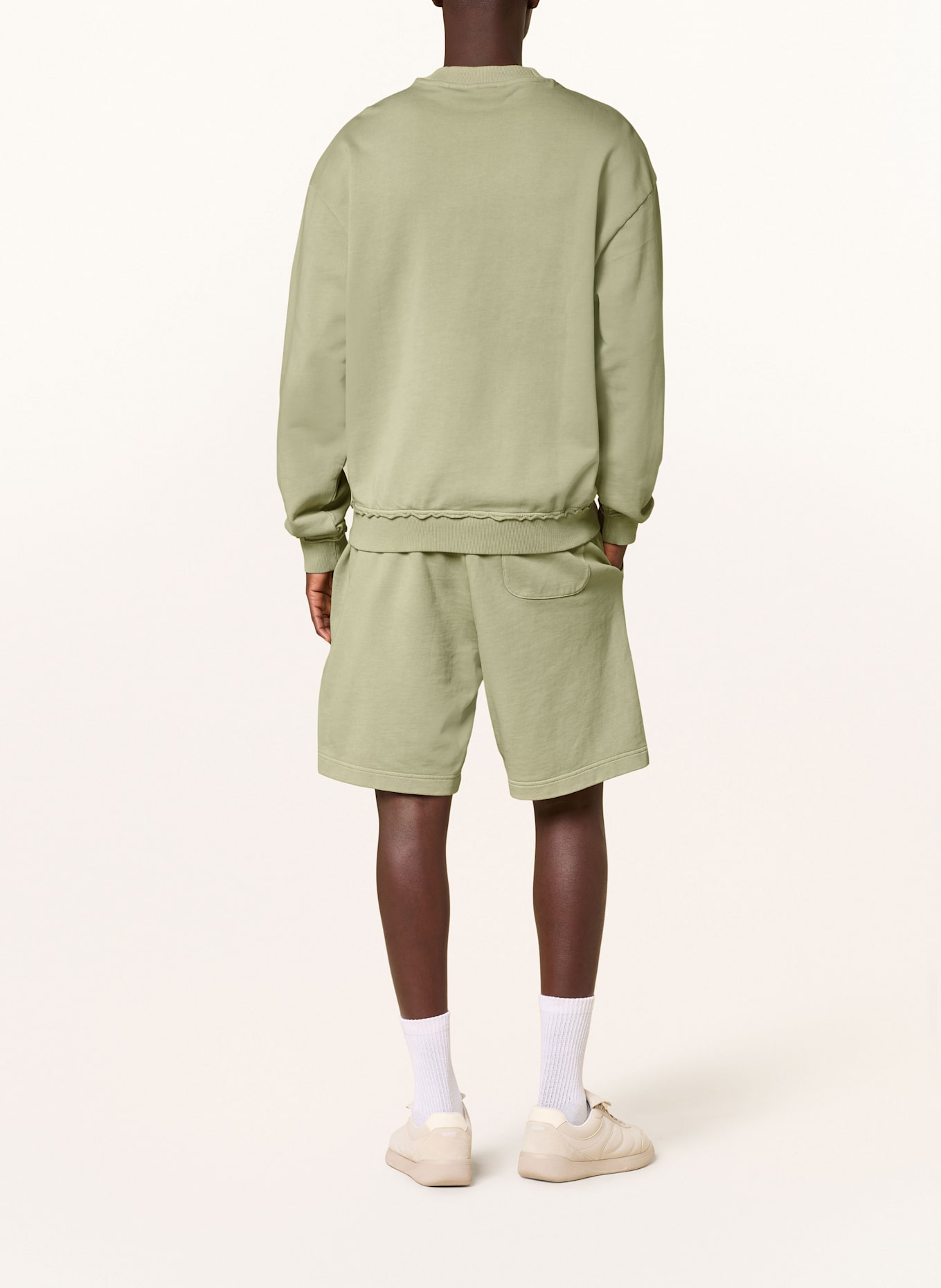 HUGO DISTRESO" sweatshirt: LIGHT GREEN