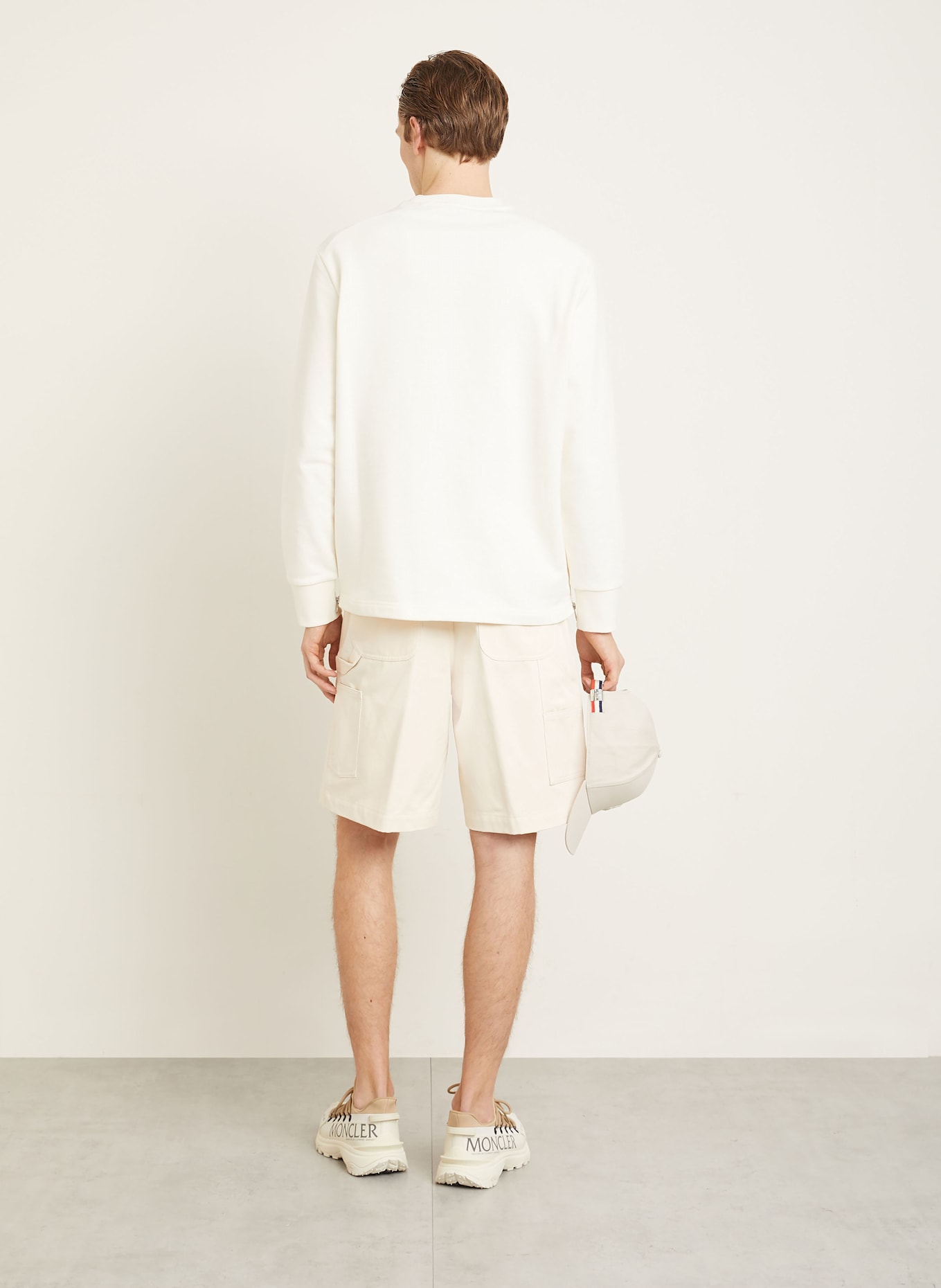 MONCLER Shorts: CREME