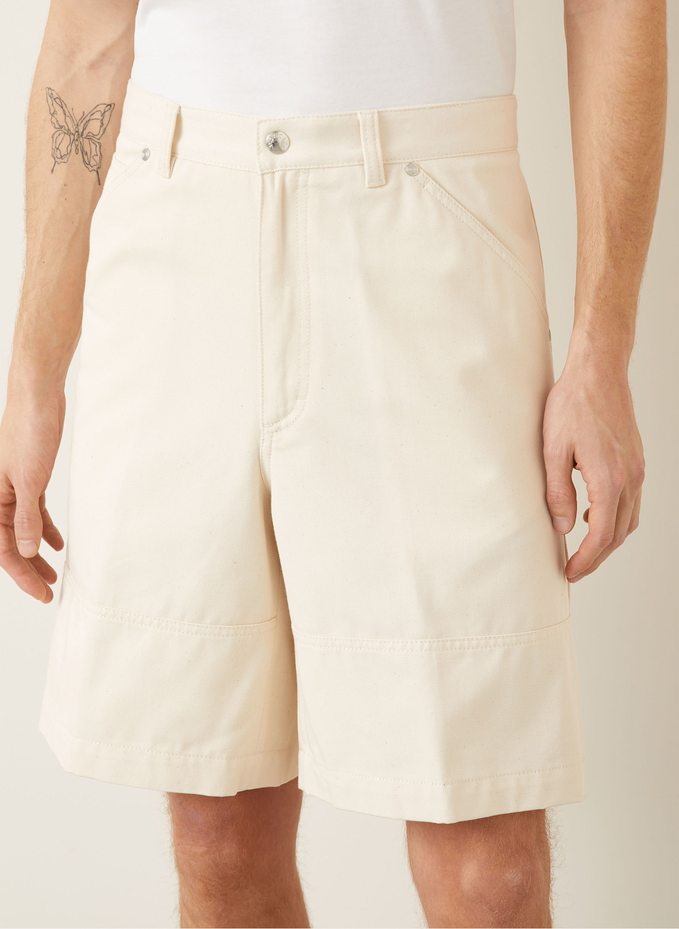 MONCLER Shorts: CREME