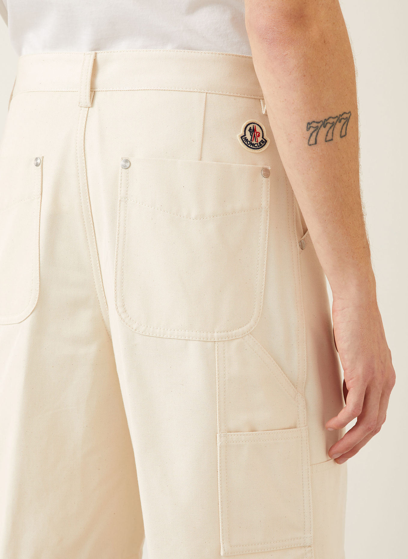 MONCLER Shorts: CREME