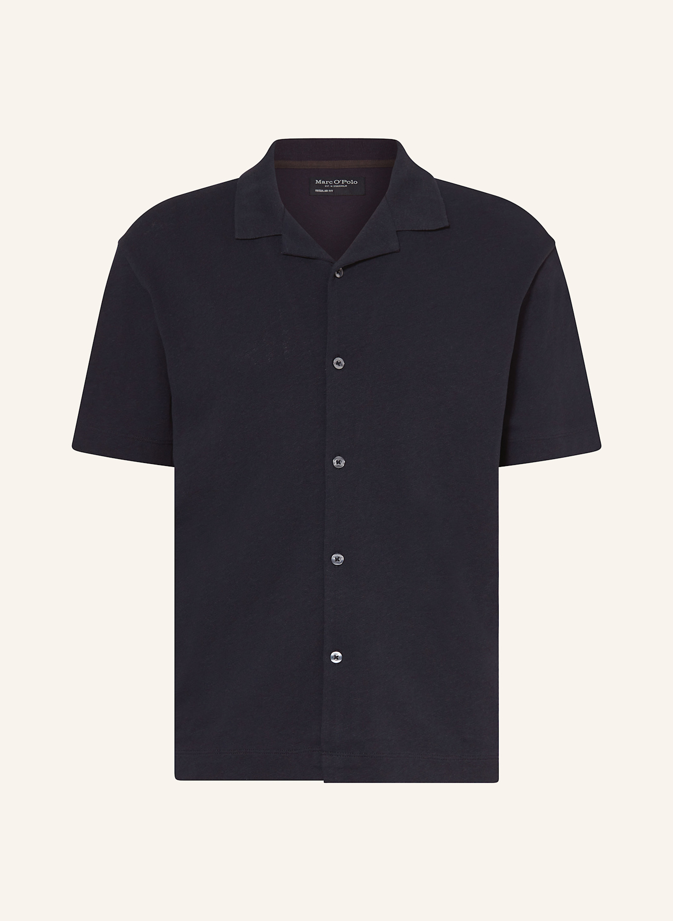 Marc O'Polo Jerseyhemd Regular Fit: DUNKELBLAU