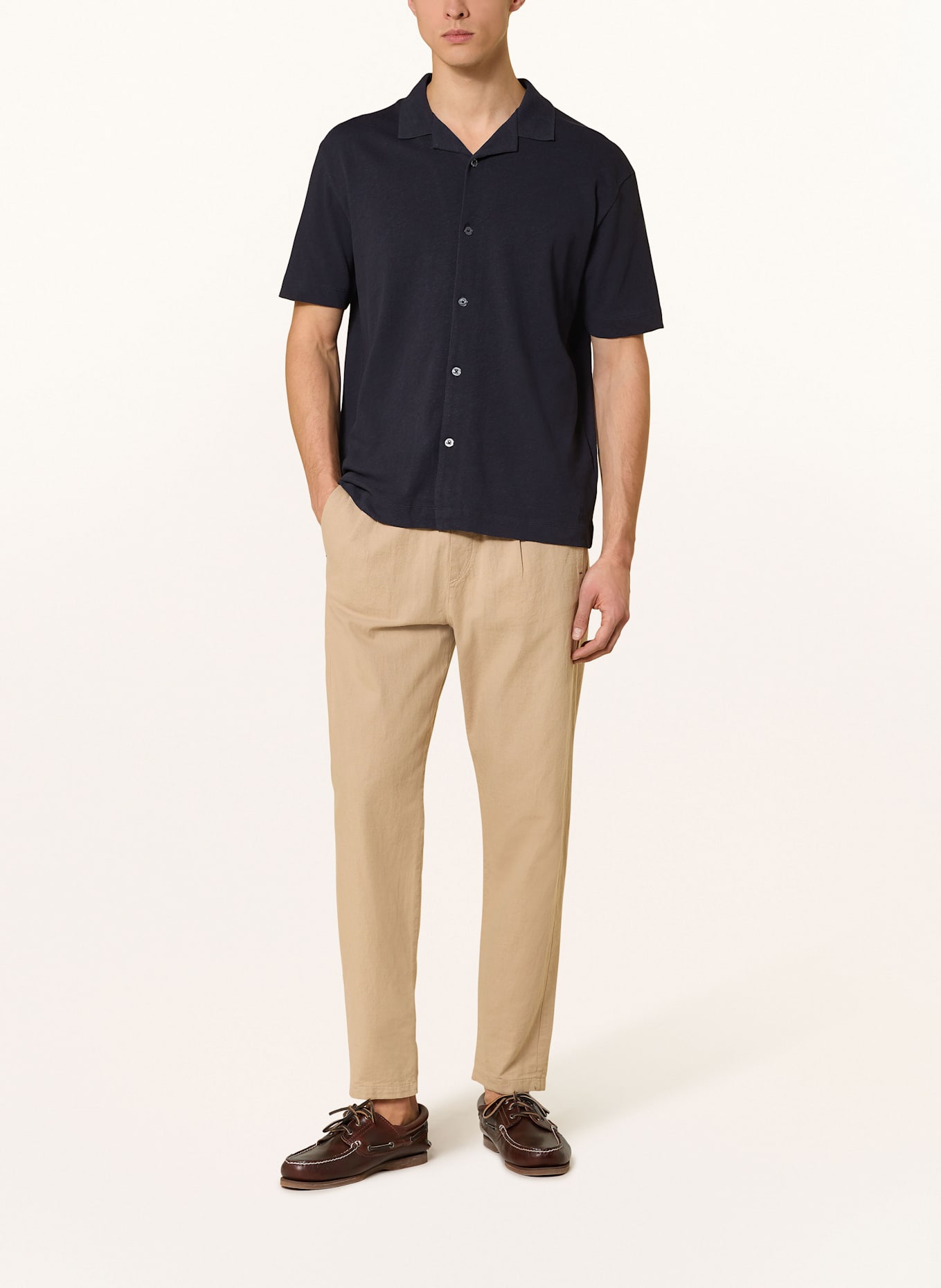 Marc O'Polo Jerseyhemd Regular Fit: DUNKELBLAU