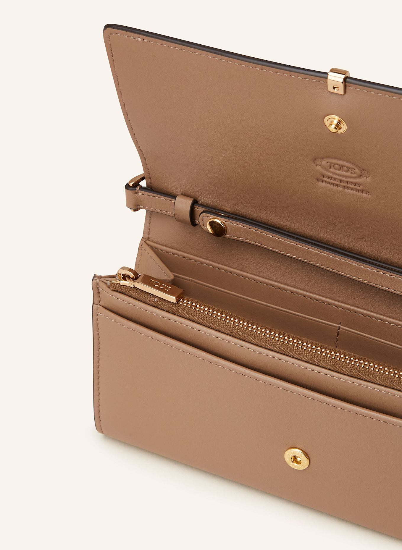 TOD'S Geldbörse MEDIO zum Umhängen: HELLBRAUN