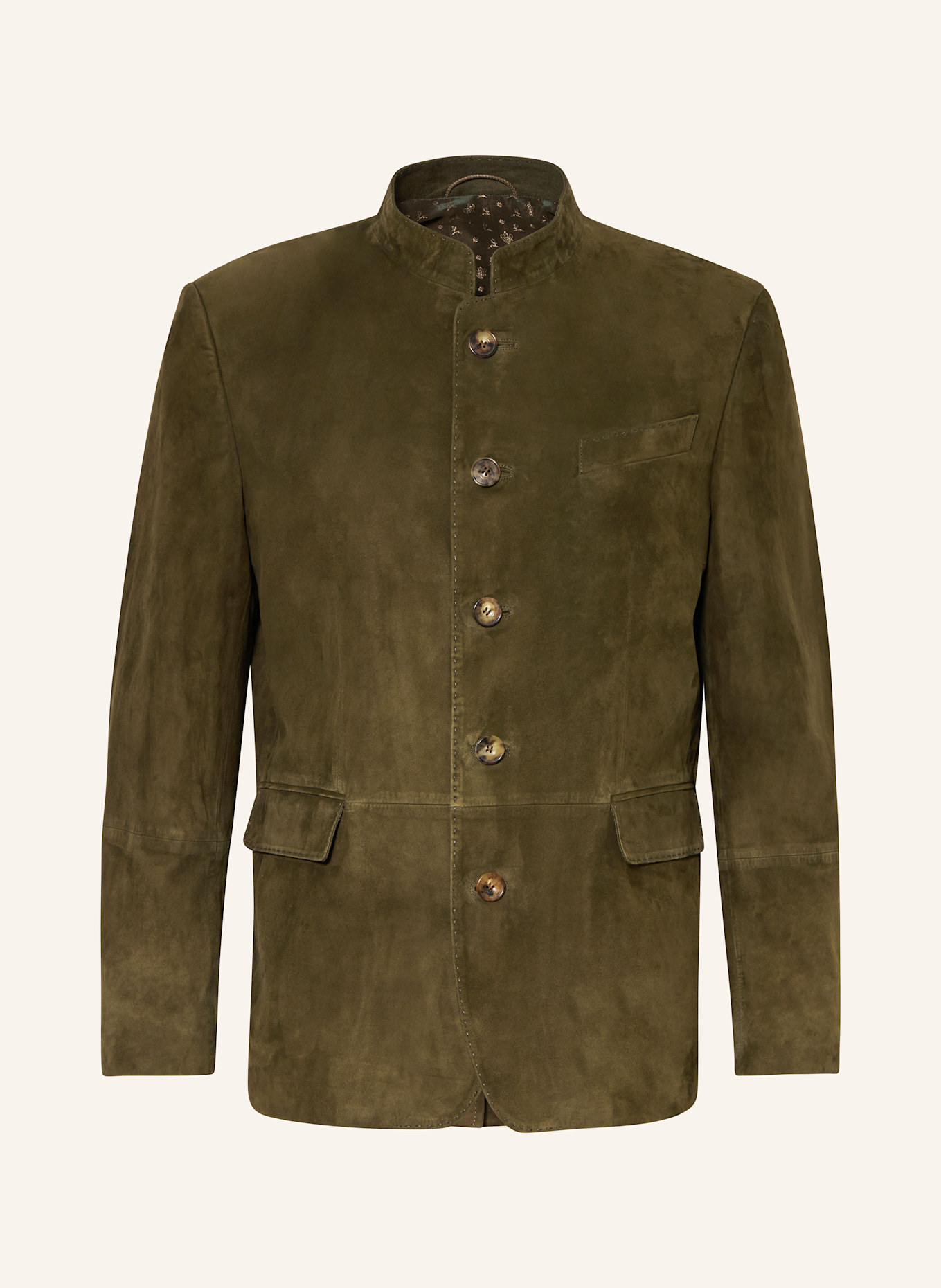 HABSBURG Lederjanker VINCENT: OLIV