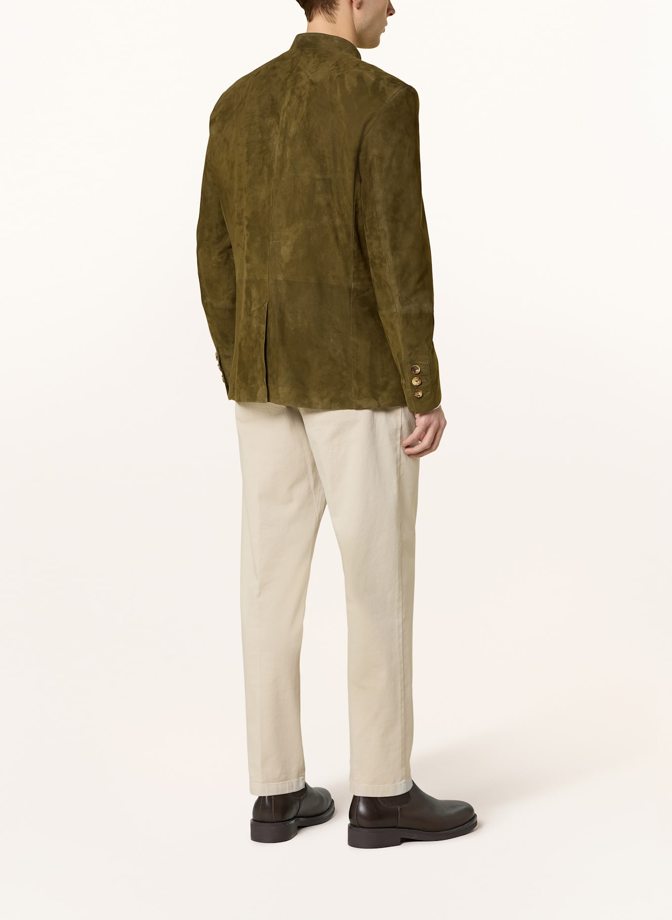 HABSBURG Lederjanker VINCENT: OLIV