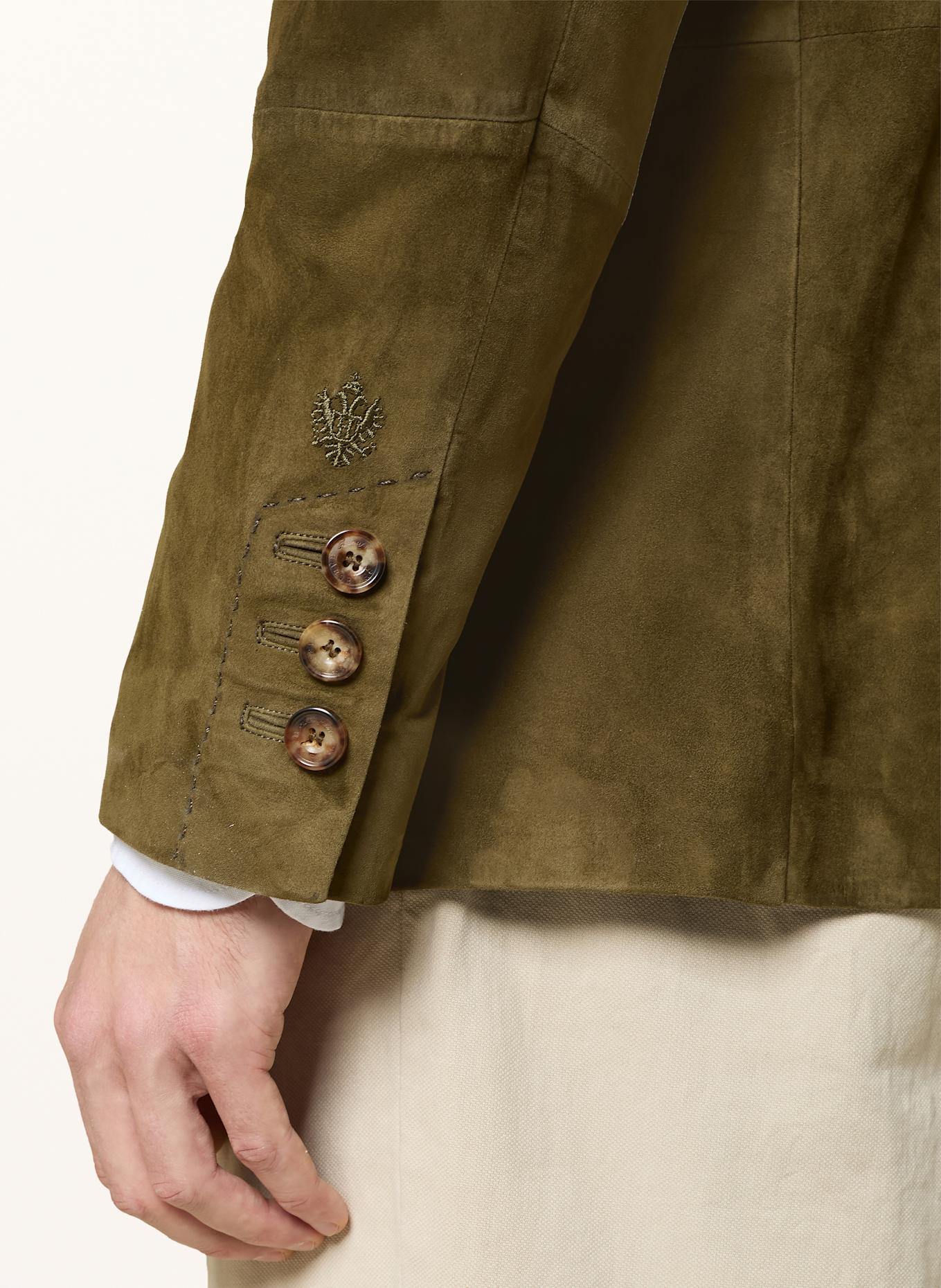 HABSBURG Lederjanker VINCENT: OLIV