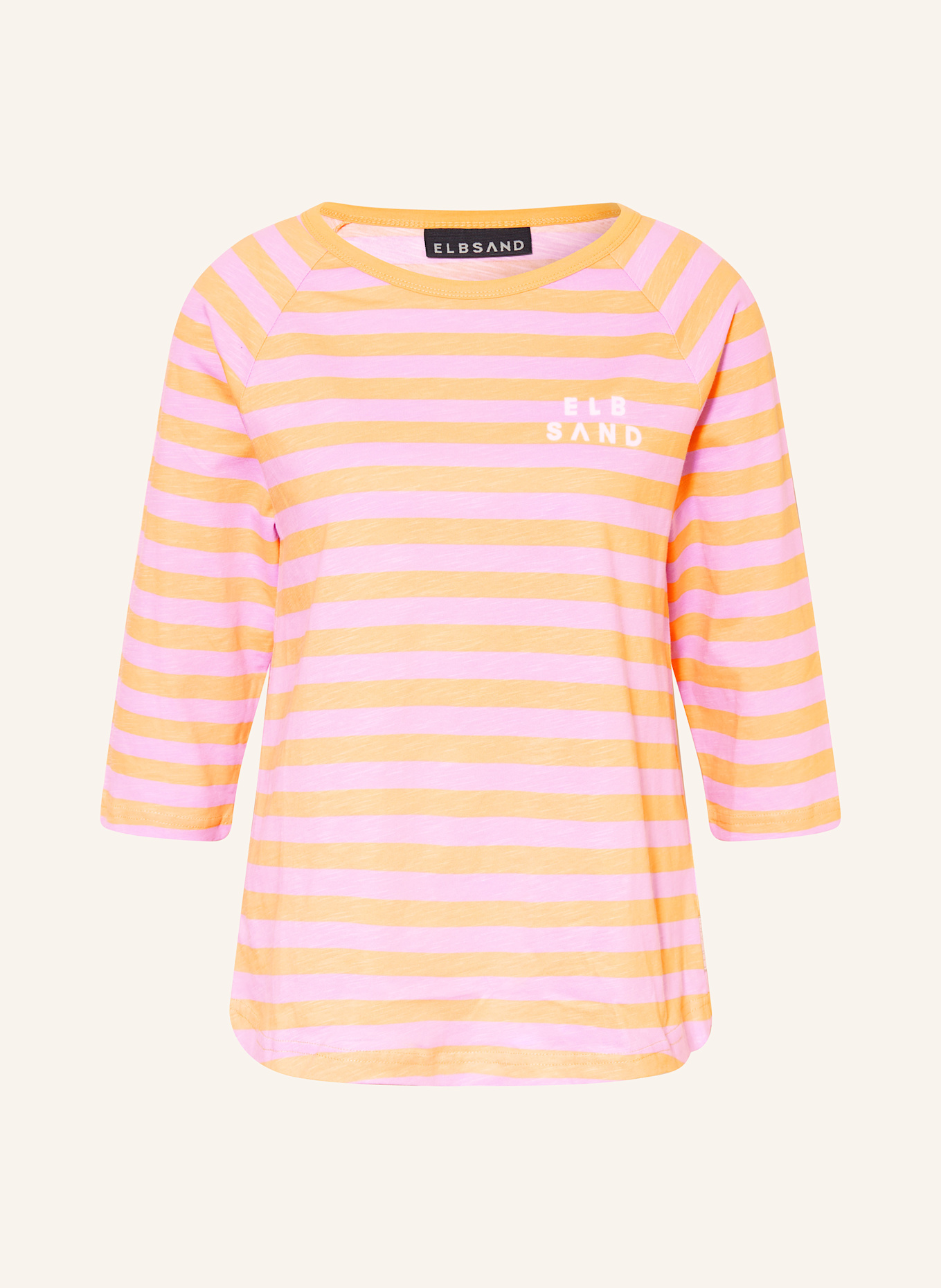 ELBSAND Shirt CELINA mit 3/4-Arm: ORANGE/ ROSA