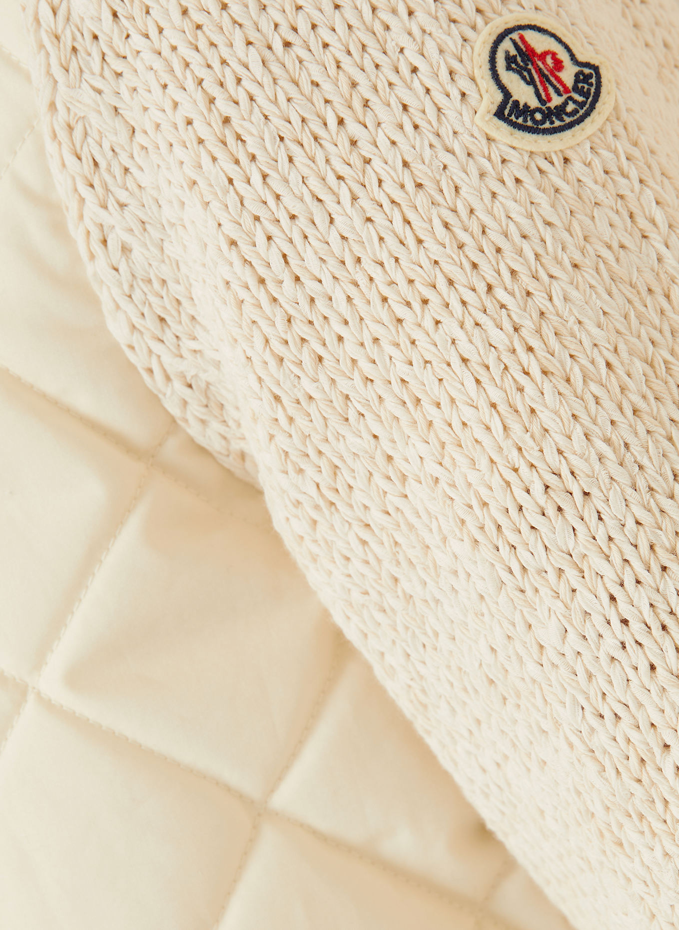 MONCLER Steppjacke in Materialmix: ECRU