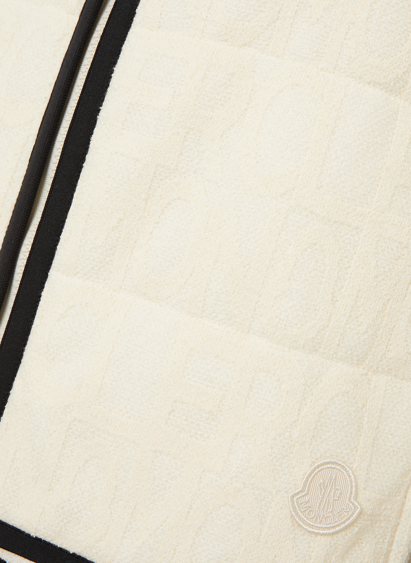 MONCLER Steppweste aus Frottee: ECRU