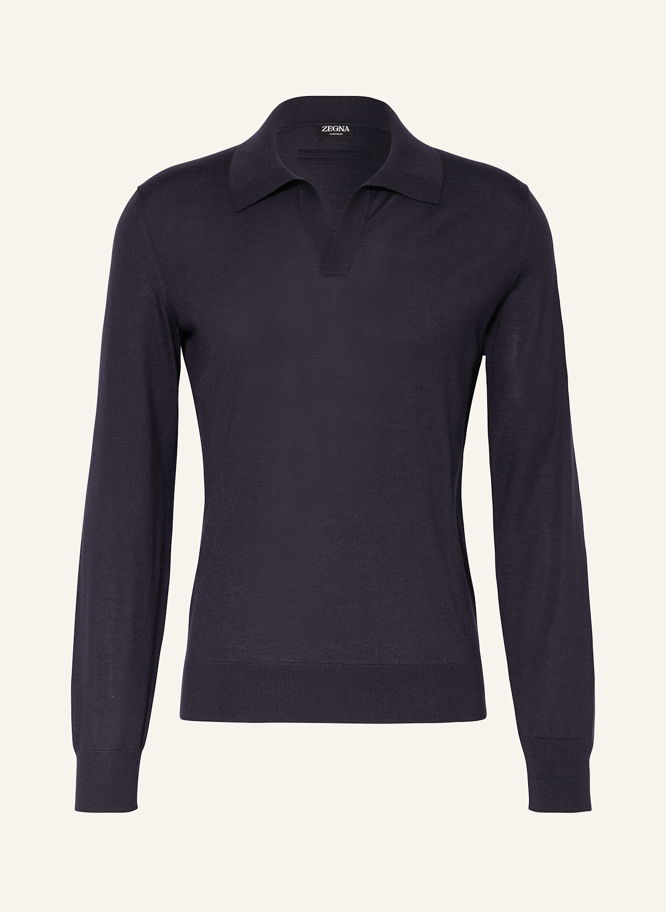 ZEGNA Cashmere-Pullover mit Seide: DUNKELBLAU