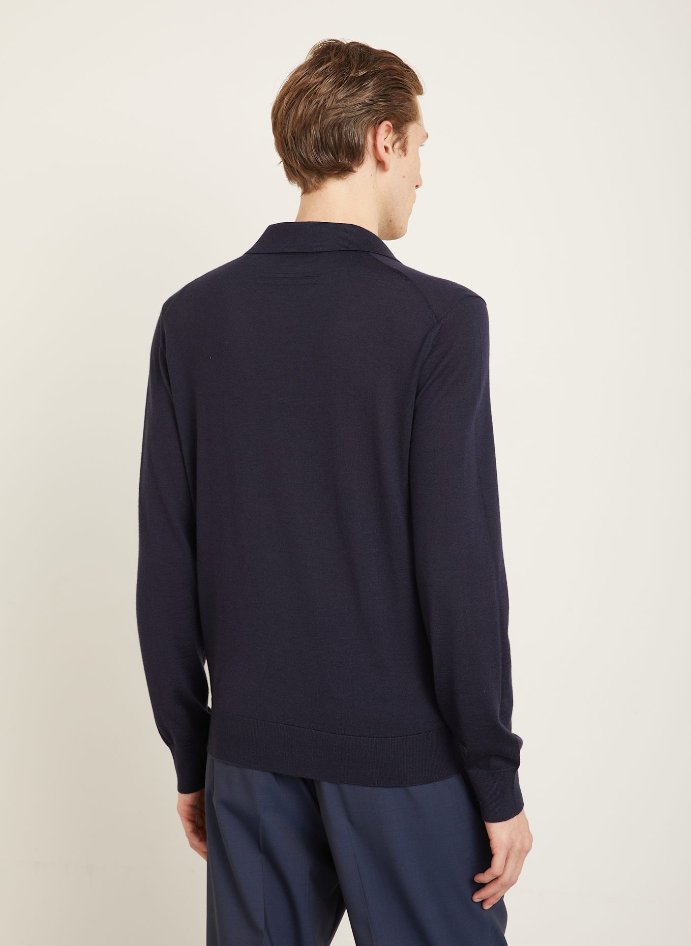 ZEGNA Cashmere-Pullover mit Seide: DUNKELBLAU