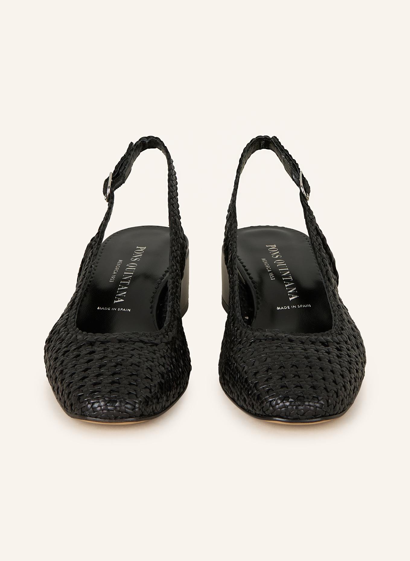 PONS QUINTANA Czółenka z odkrytą piętą MELANI: CZARNY