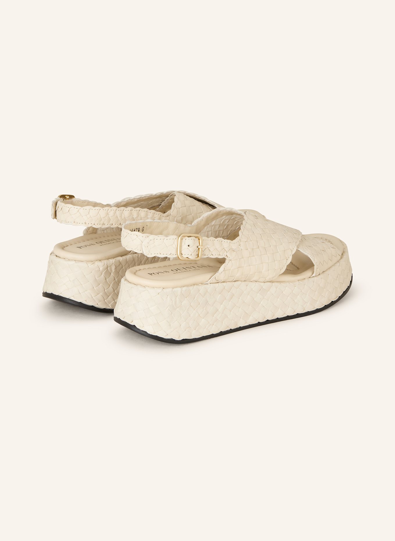 PONS QUINTANA Plateau-Sandalen MAUI: CREME