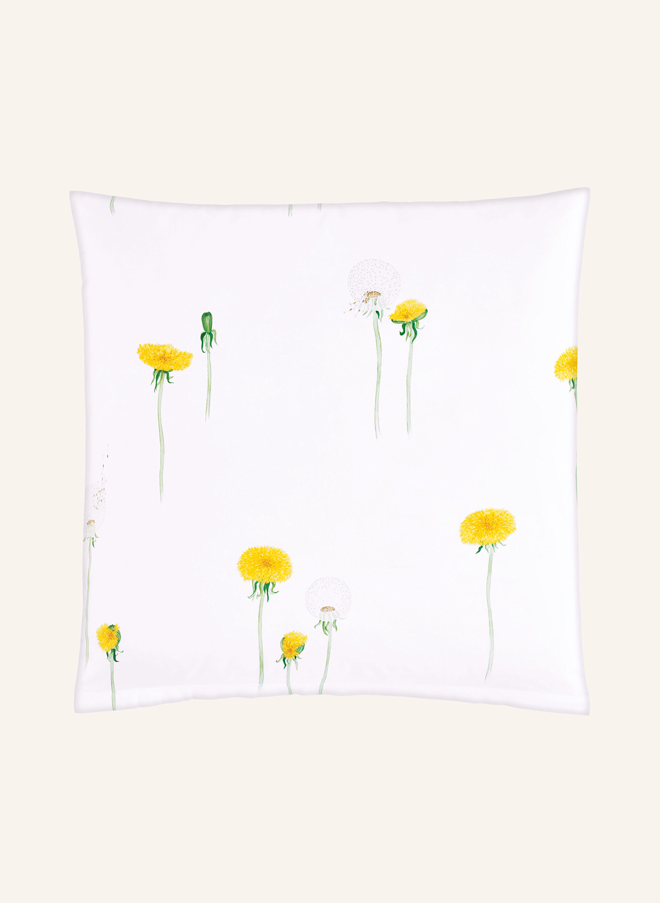 Christian Fischbacher Bettwäsche PUSTEBLUME: WEISS / GELB / HELLGRÜN