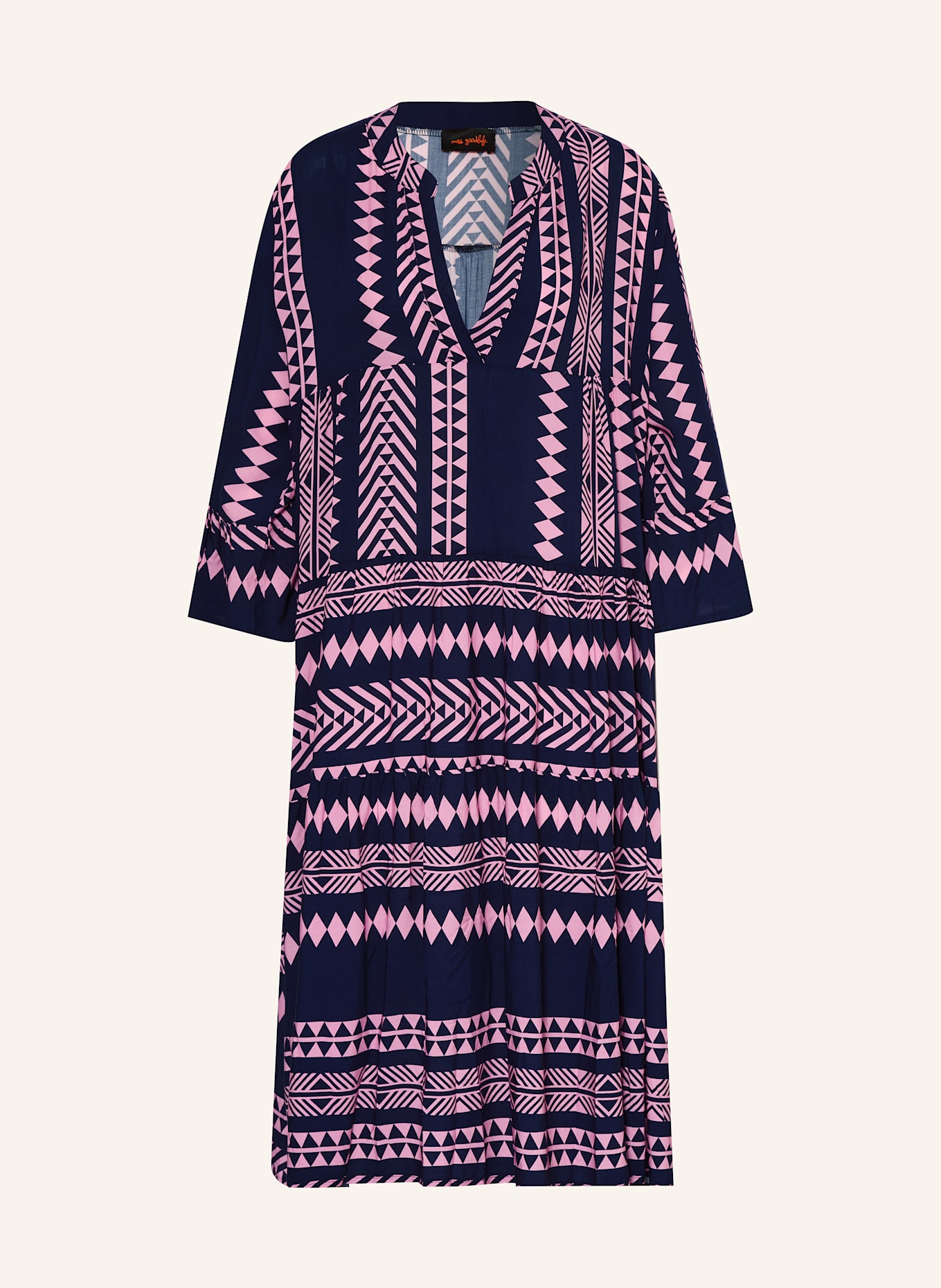 miss goodlife Kleid INDI: DUNKELBLAU / ROSA